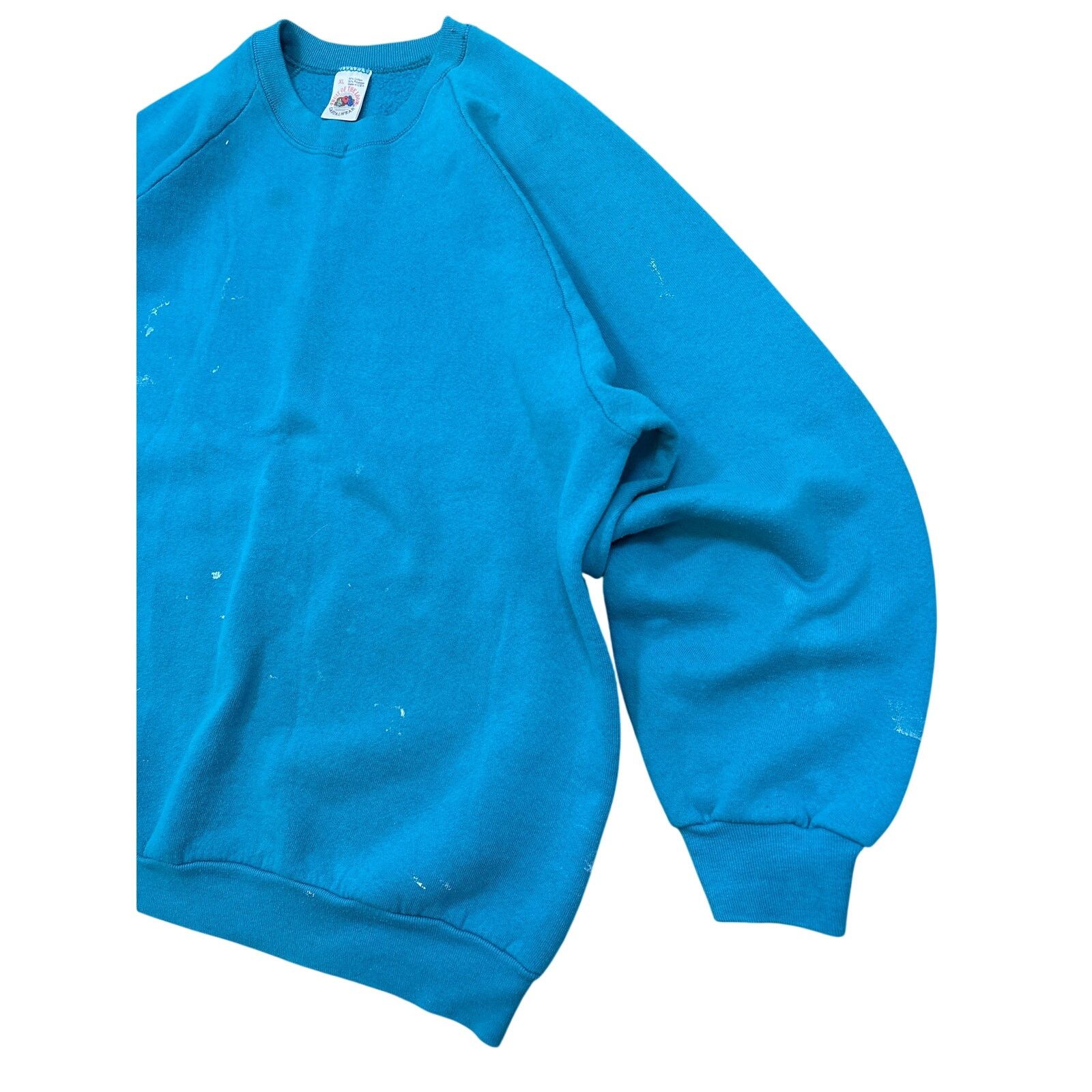 Fruit Of The Loom Vintage 90s Fruit of the Loom casual wear Teal Crewneck XL Size US XL / EU 56 / 4 - 4 Thumbnail