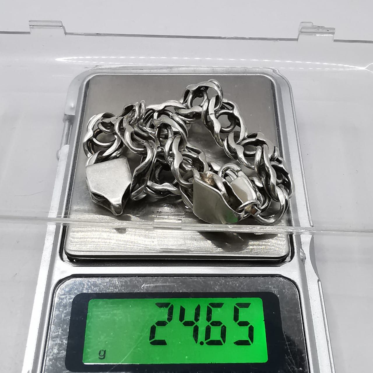 Sterling Silver Vintage Bracelet Jewelry,925 Sterling Silver,Handmade 24,65g Size ONE SIZE - 8 Thumbnail
