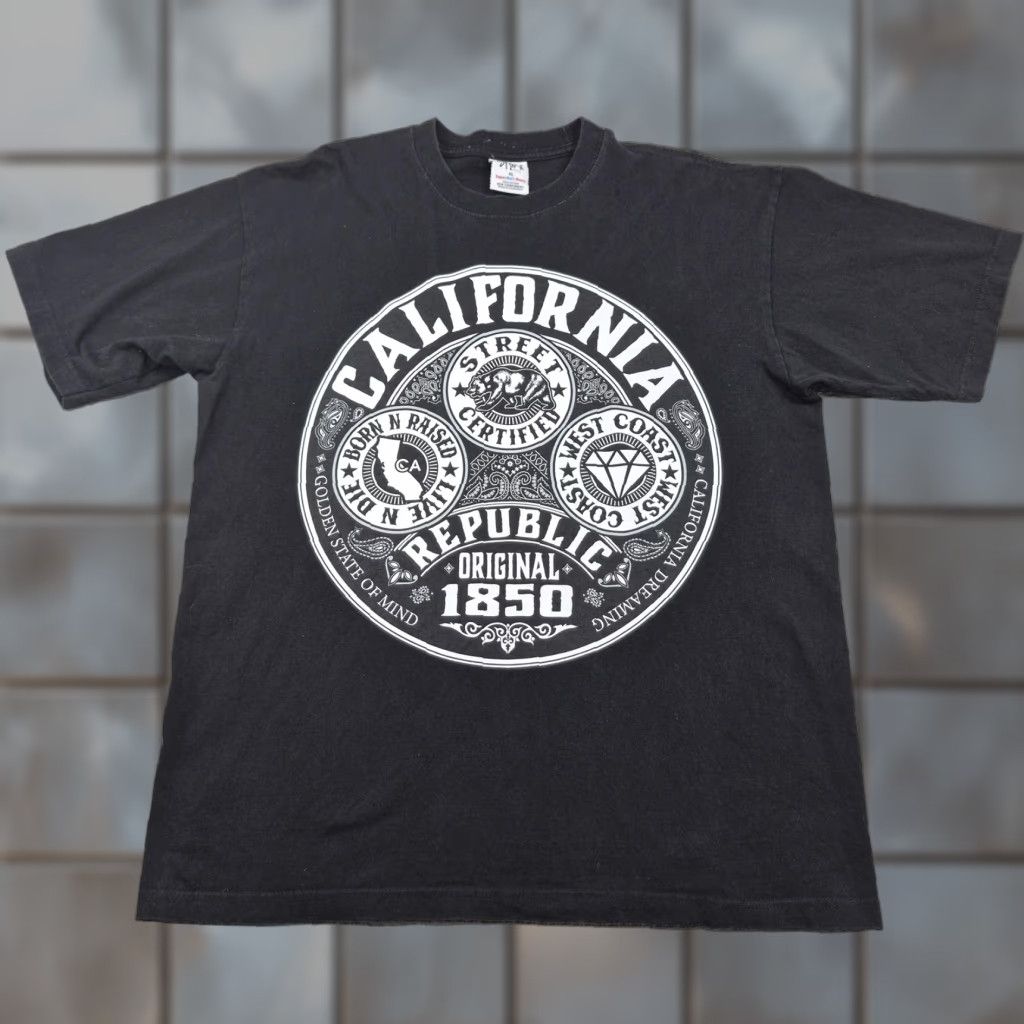 Vintage Shaka Wear California Republic Shirt Mens XL Black Street Graphic Tee West Coast Size US XL / EU 56 / 4 - 1 Thumbnail