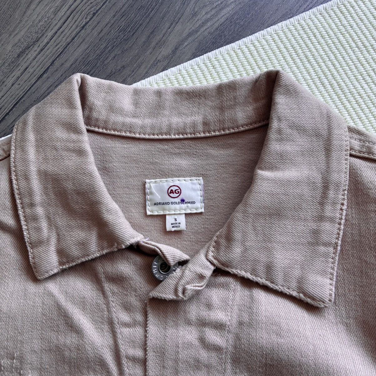 AG Adriano Goldschmied Adriano Goldschmied Nancy Faded Pink Denim Jacket Size S / US 4 / IT 40 - 3 Thumbnail