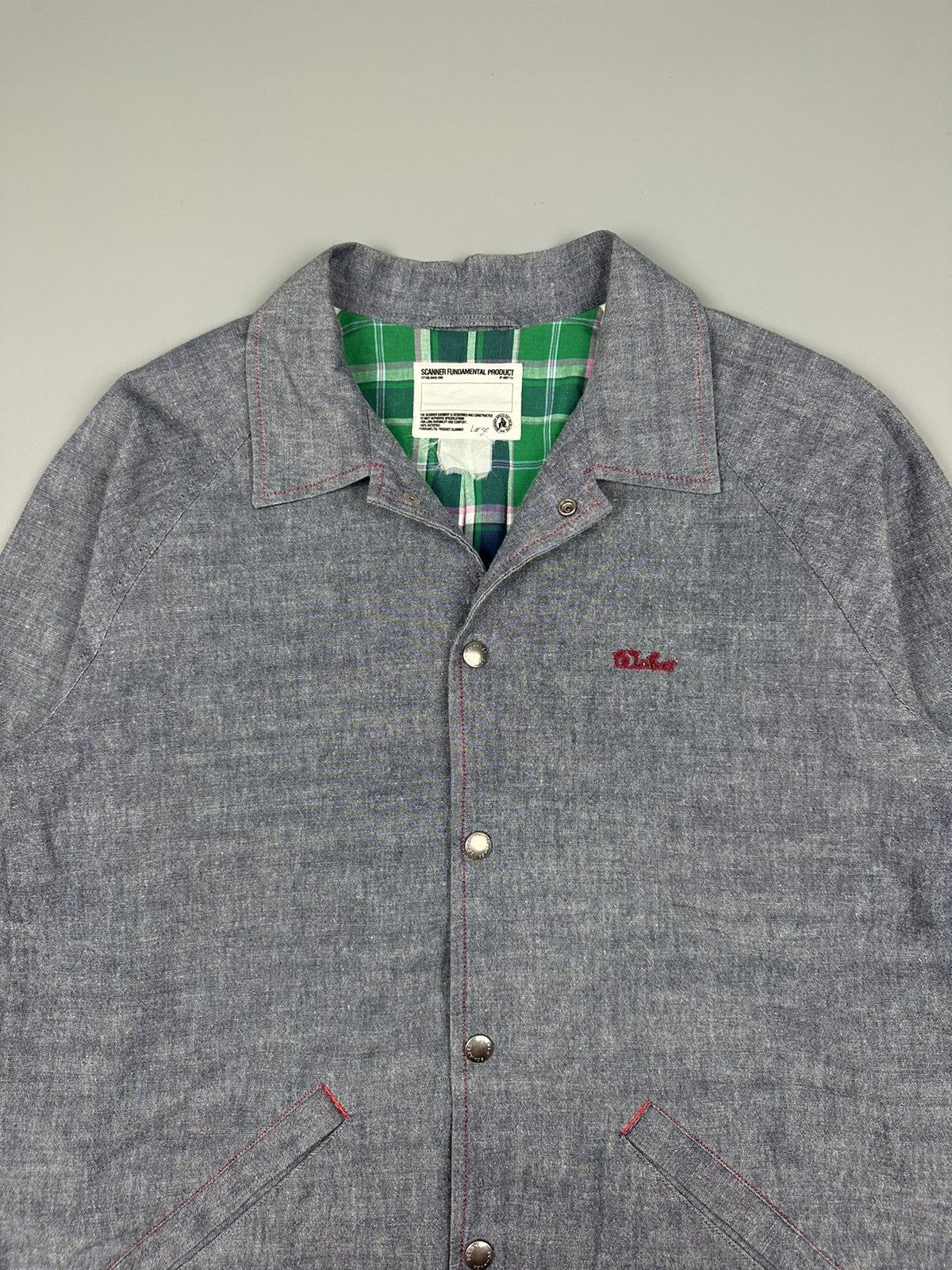Designer × Japanese Brand Japanese Scanner Varsity Soft Denim Jacket Size US L / EU 52-54 / 3 - 5 Thumbnail