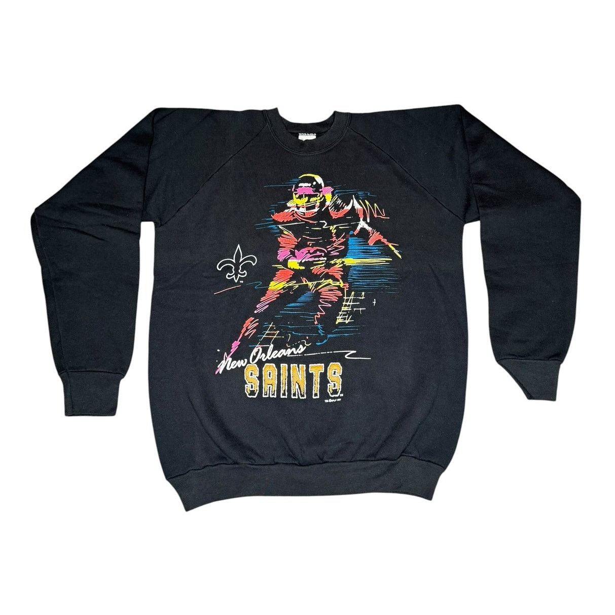 Fruit Of The Loom × NFL × Vintage Vintage 90s New Orleans Saints NFL Crewneck Sweatshirt Size US XL / EU 56 / 4 - 1 Thumbnail