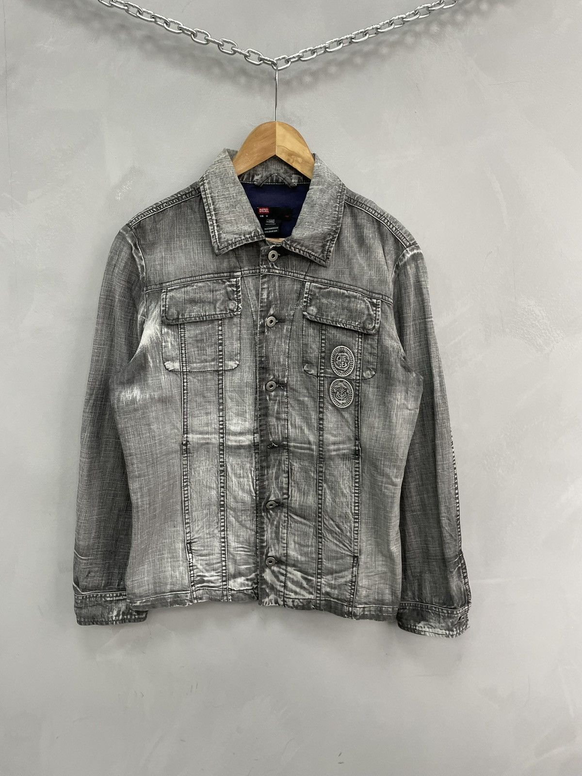 Diesel Washed denim Diesel denim jacket trucker y2k Size US M / EU 48-50 / 2 - 1 Thumbnail