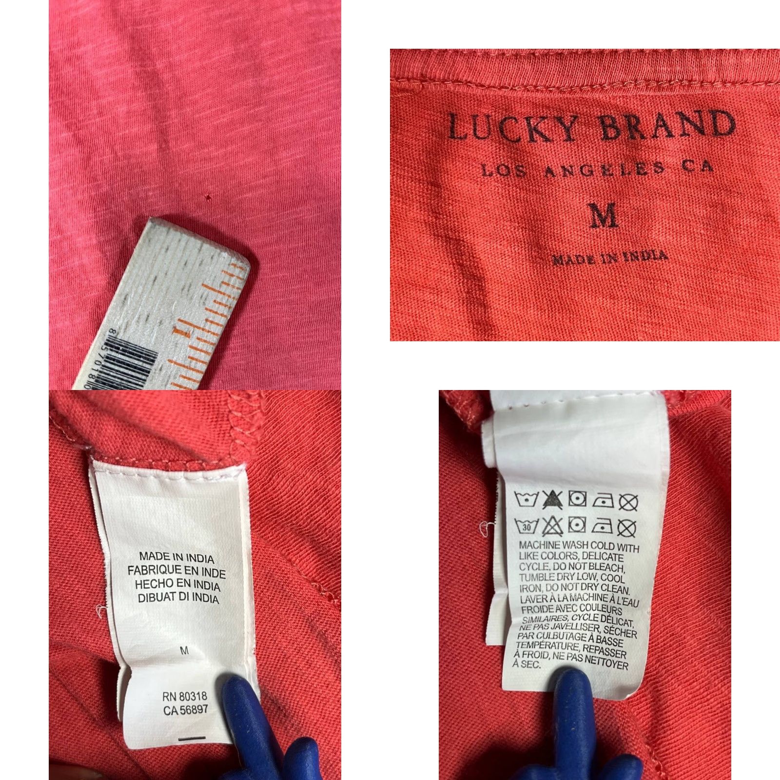 Lucky Brand Lucky Brand T-Shirt Short Sleeve Pineapple Embroidered Women M Orange Logo Casual Modern 90s? Wait no. Size M / US 6-8 / IT 42-44 - 8 Thumbnail