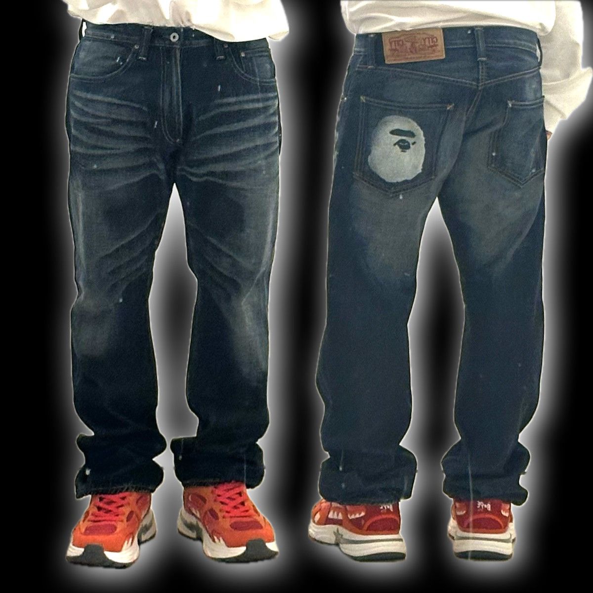 Bape bape head denim jeans size M japan made Size US 33 - 7 Thumbnail