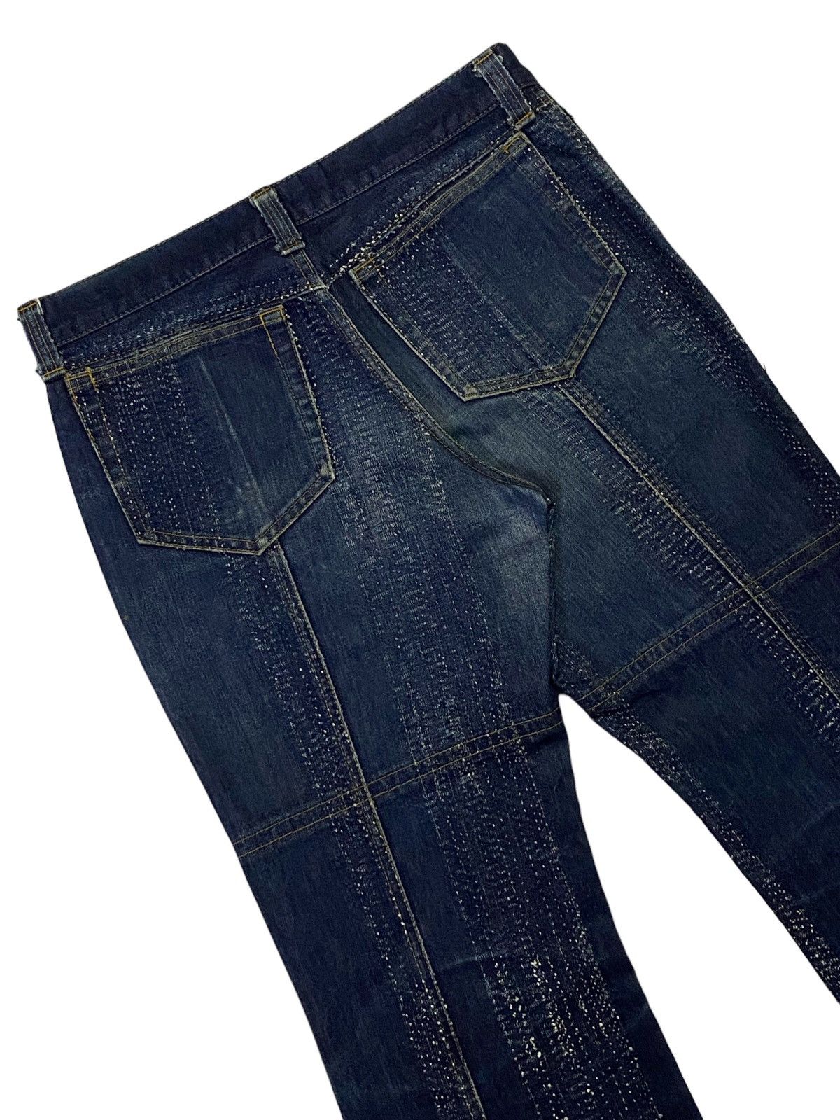 Tornado Mart Tornado Mart Flare Textile Boro Line Style Denim Pants Size US 30 / EU 46 - 19 Thumbnail