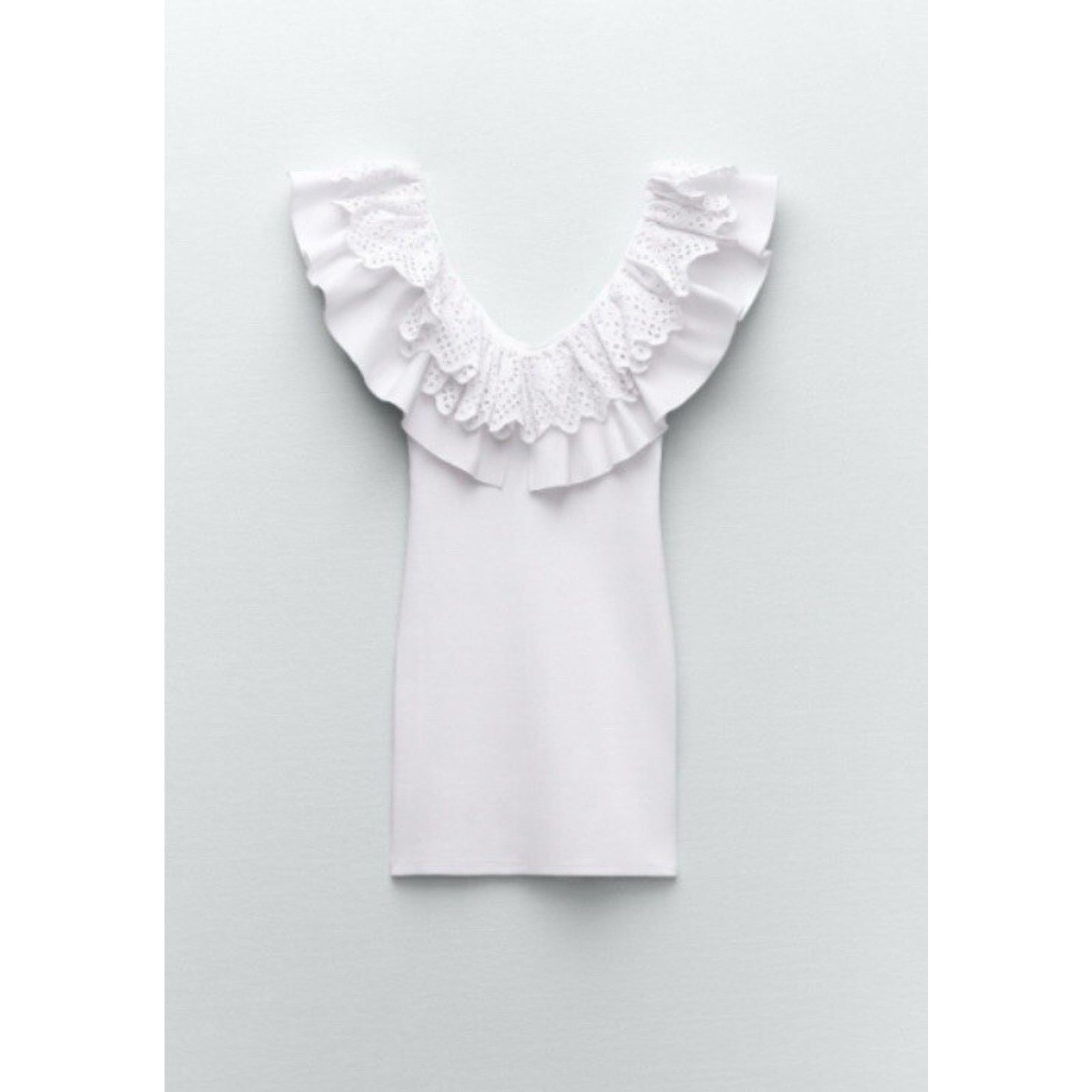 Zara NWOT ZARA Women’s Puffer Shoulder Mini White Dress S Size S / US 4 / IT 40 - 8 Thumbnail