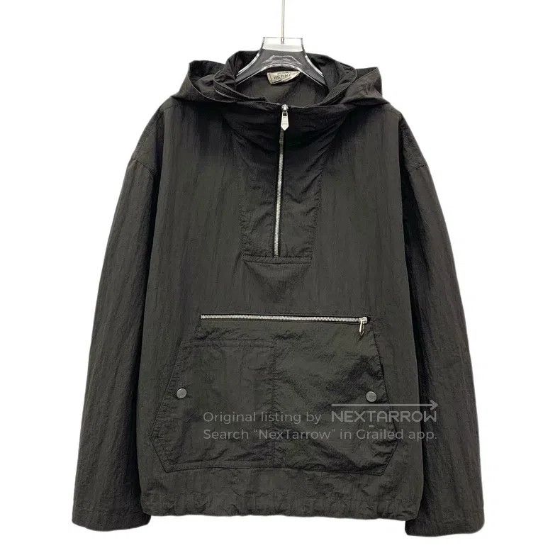 Hermes Hermes Licorice Cotton Hooded Semi-Zip Long Sleeve Jacket Size US M / EU 48-50 / 2 - 1 Thumbnail
