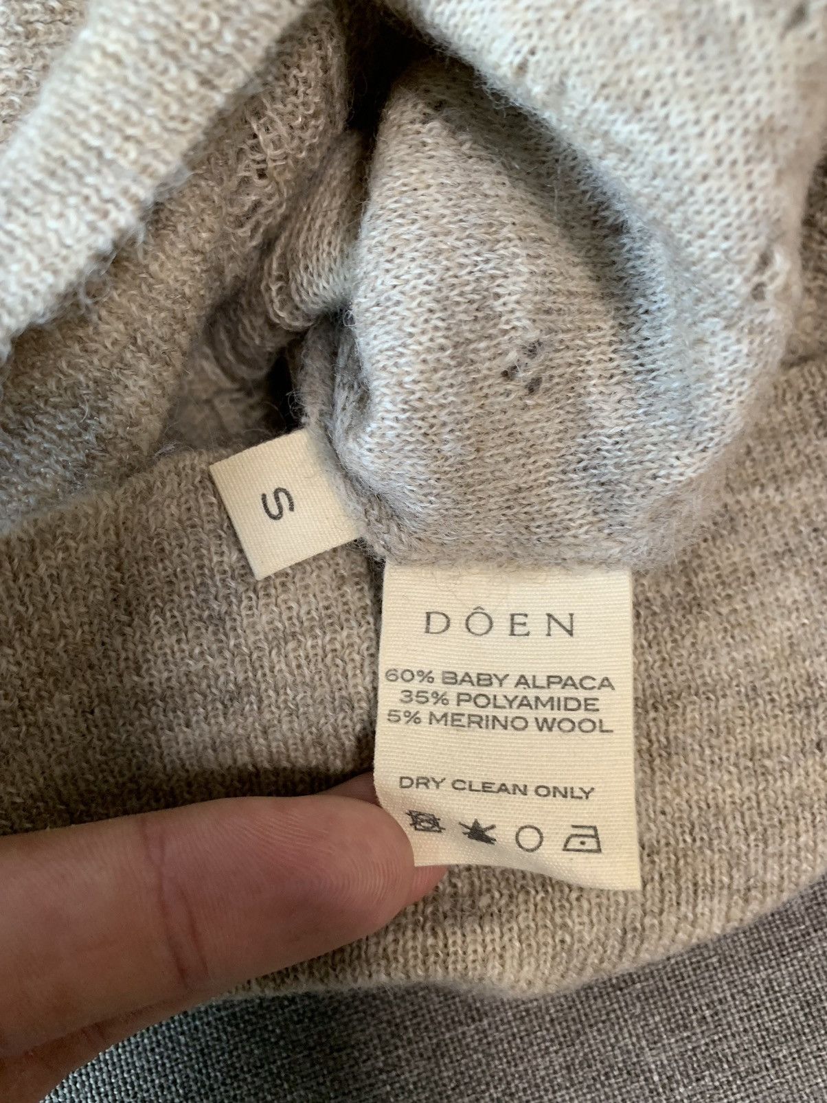 DOEN Doen Baby Alpaca Turtle Neck Cable knit sweater Size S / US 4 / IT 40 - 4 Thumbnail