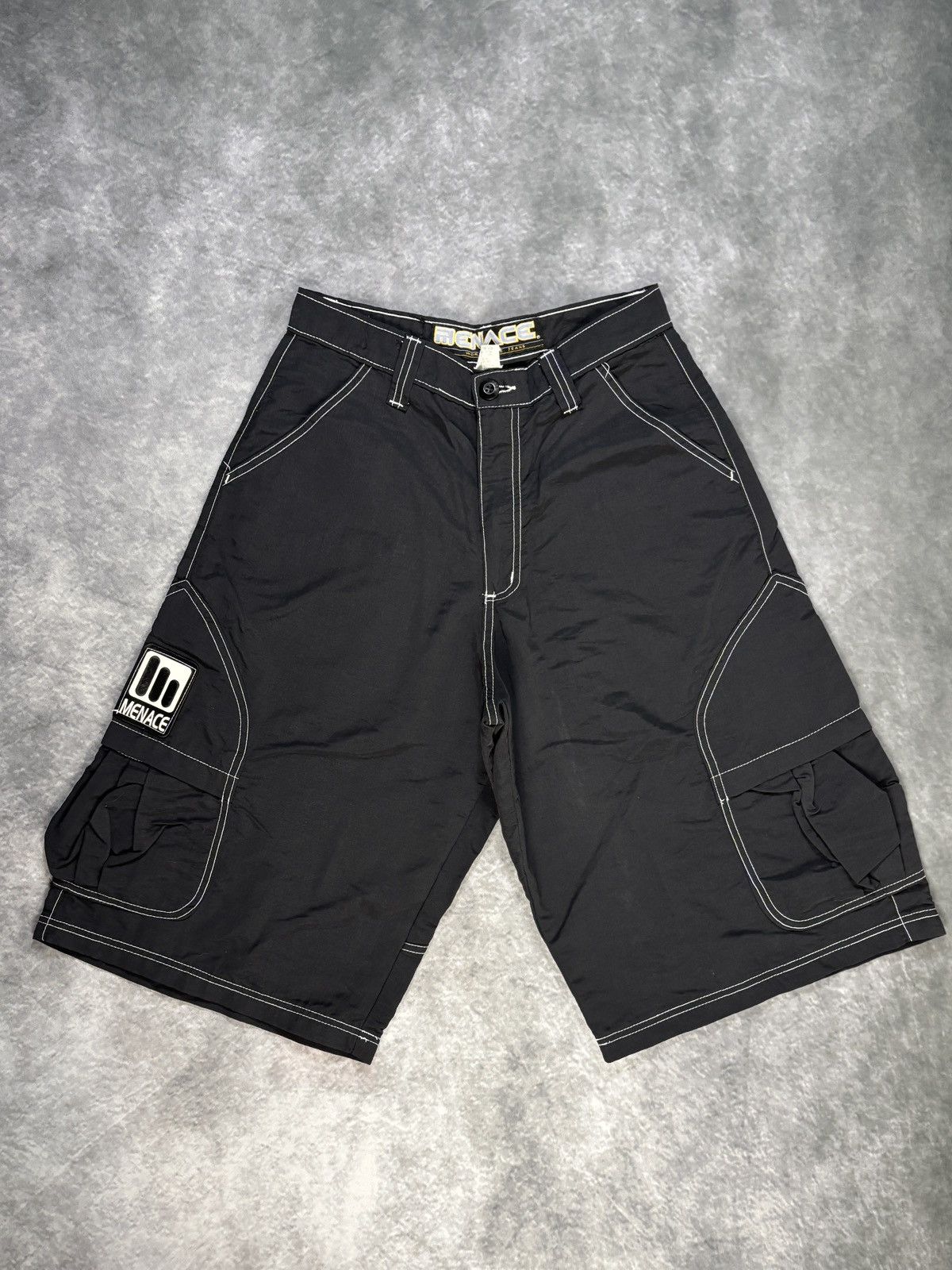 Menace × Vintage Vintage Menace Jeans Shorts 90s Nylon Raver Contrast Stitch Size US 28 / EU 44 - 16 Thumbnail