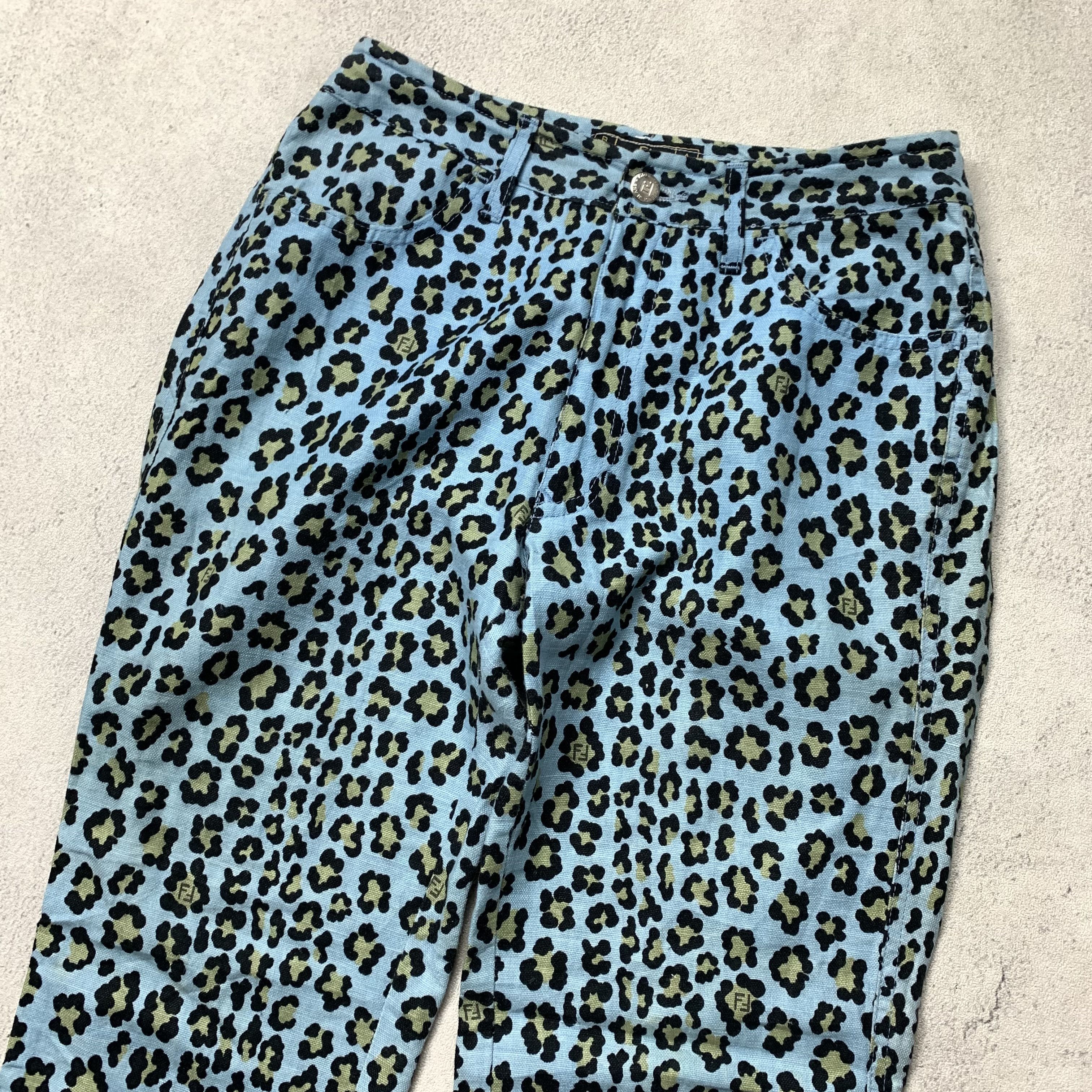 Fendi Vintage Fendi Leopard Trousers Pants Size 27" / US 4 / IT 40 - 2 Thumbnail