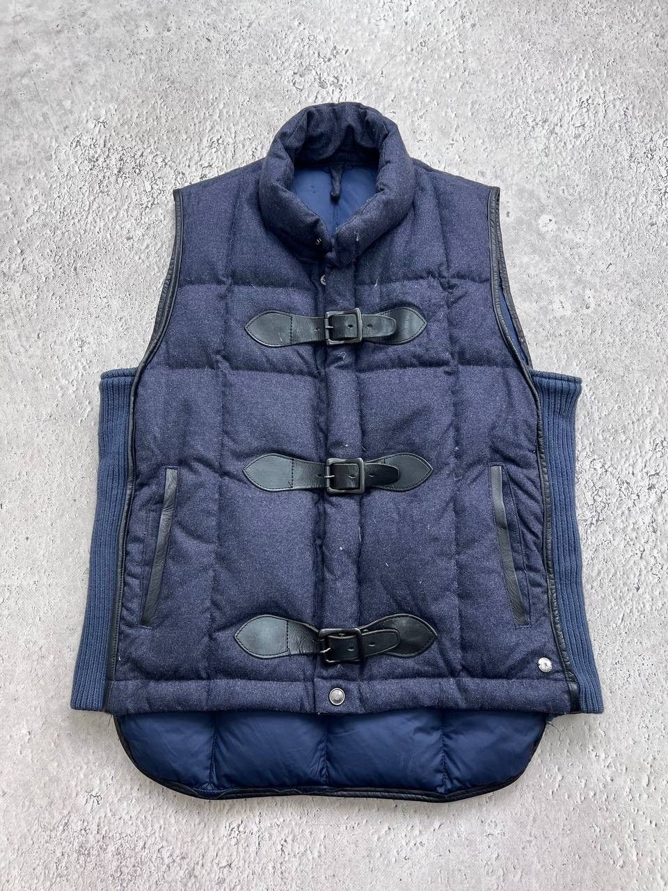 A MIHARAYASUHIRO PUFFER KNITTED VEST JACKETS