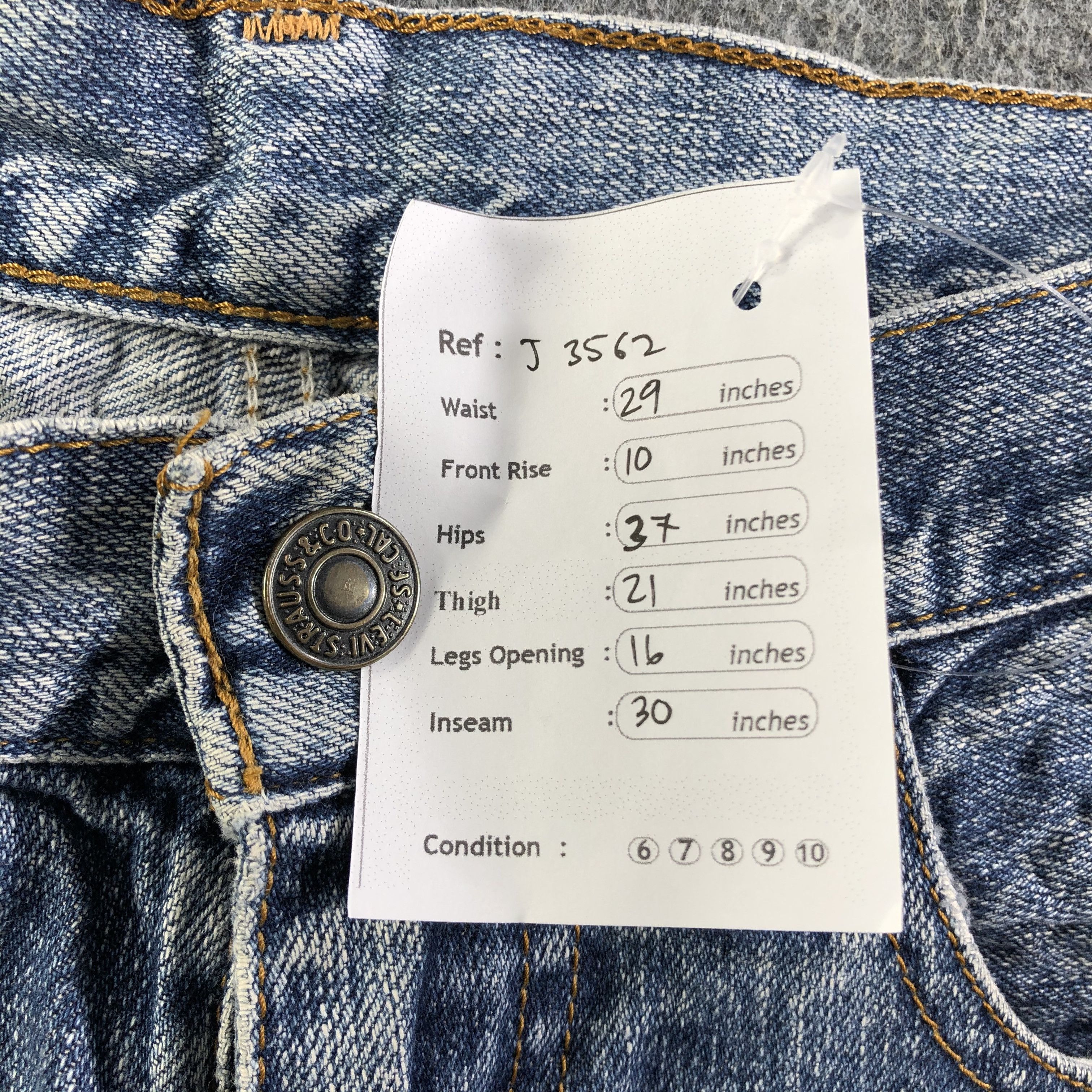 Levi's Vintage Blue Wash Levis 508 Jeans-J3562 Size US 29 - 11 Thumbnail