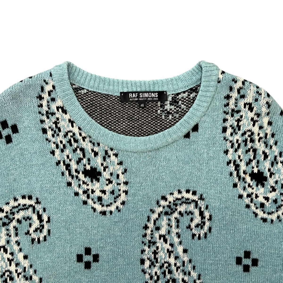 Raf Simons RAF SIMONS 2004-2005AW "Waves" Paisleys Heavy Knit Sweater Size US S / EU 44-46 / 1 - 2 Thumbnail