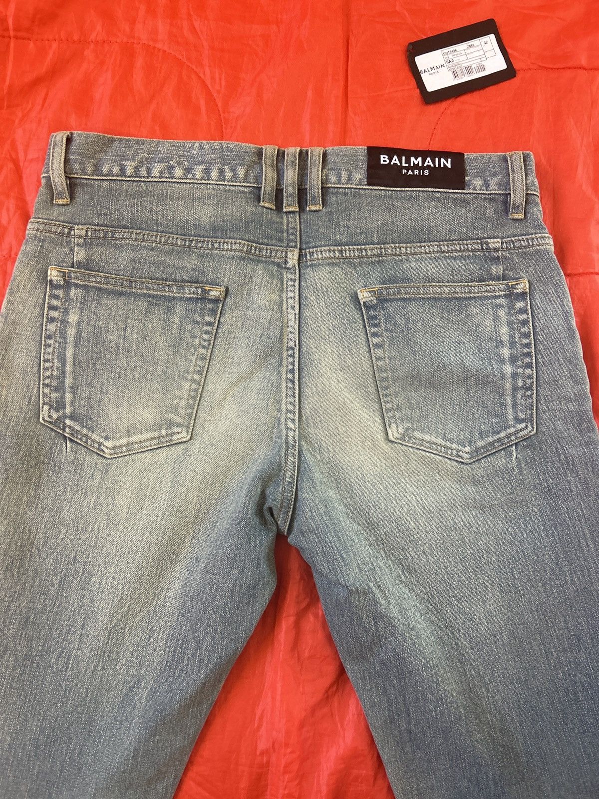 Balmain 📲 Offer ‼️ 2021 w/🏷️ Balmain biker jeans 👖Tapered 32 🤫🔥 Size US 32 / EU 48 - 7 Thumbnail