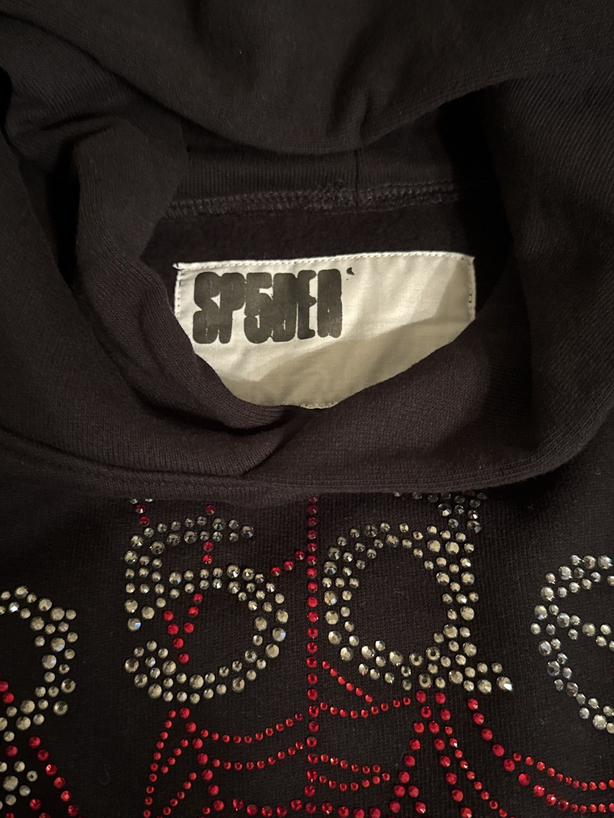 Sp5der × Young Thug Sp5der Rhinestone OG Web V2 Hoodie Size US M / EU 48-50 / 2 - 3 Thumbnail