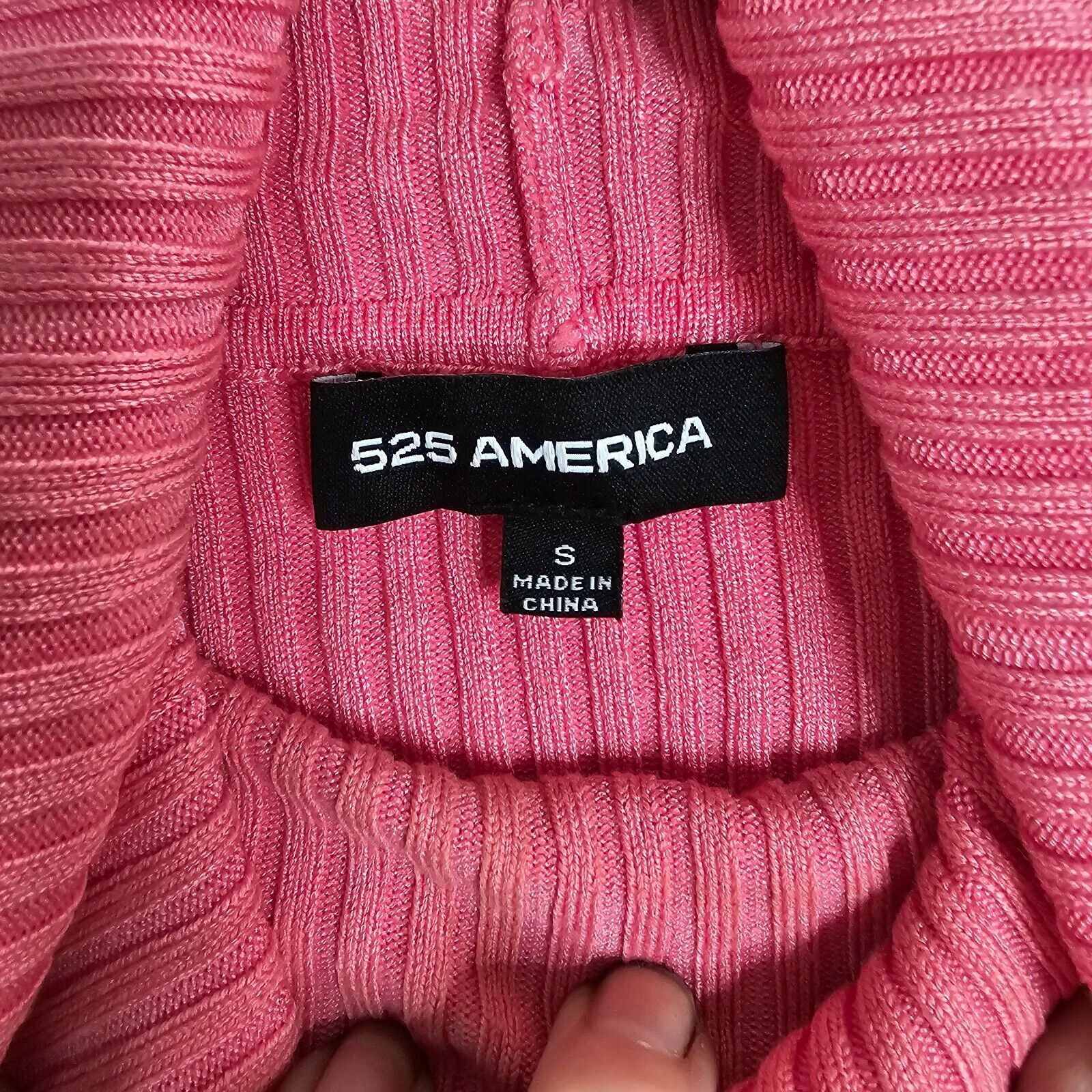 Other 525 American Pink Ribbed Knit Long Sleeve Turtleneck Top S Size S / US 4 / IT 40 - 3 Thumbnail