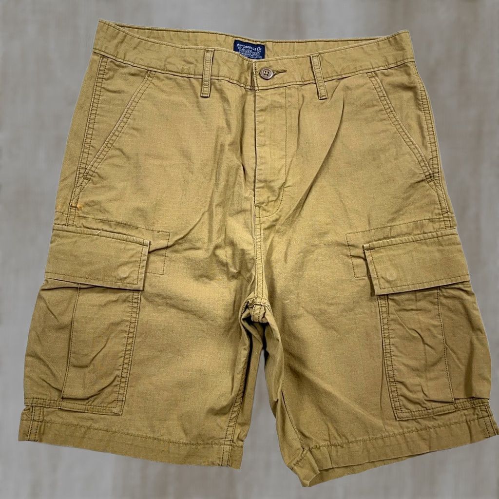 Levi's Levi's Cargo Shorts Men 32 Tan Brown Rip Stop Canvas Hiking Dad Adult Utility Casual Workwear Size US 32 / EU 48 - 1 Thumbnail