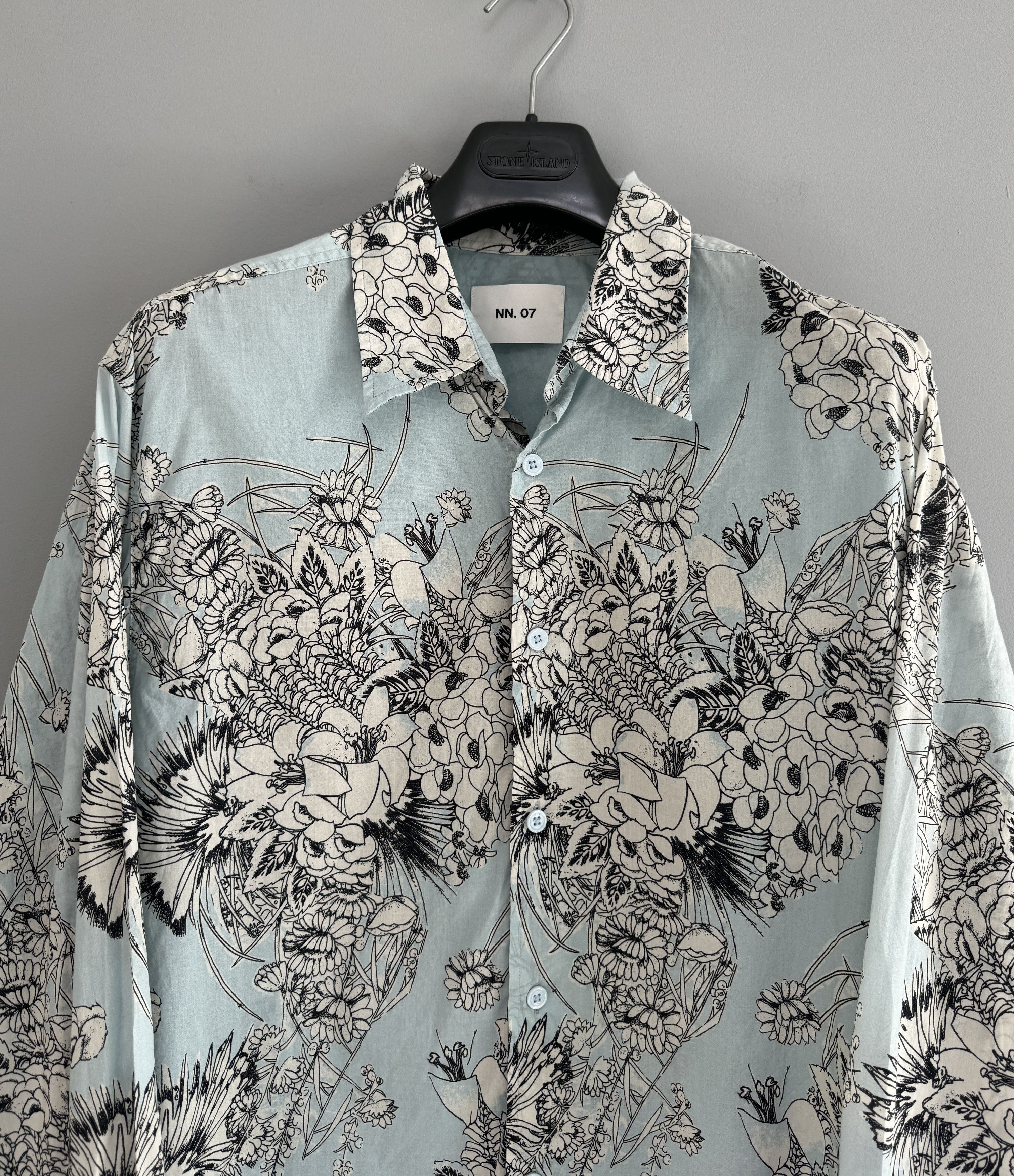 NN07 NN07 Quinsy Printed Shirt Men's Floral Blue Size L Size US L / EU 52-54 / 3 - 2 Thumbnail