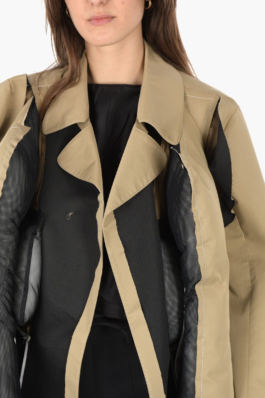 Maison Margiela o1tko10125 Padded Deconstructed Jacket in Beige Size XS / US 0-2 / IT 36-38 - 3 Thumbnail
