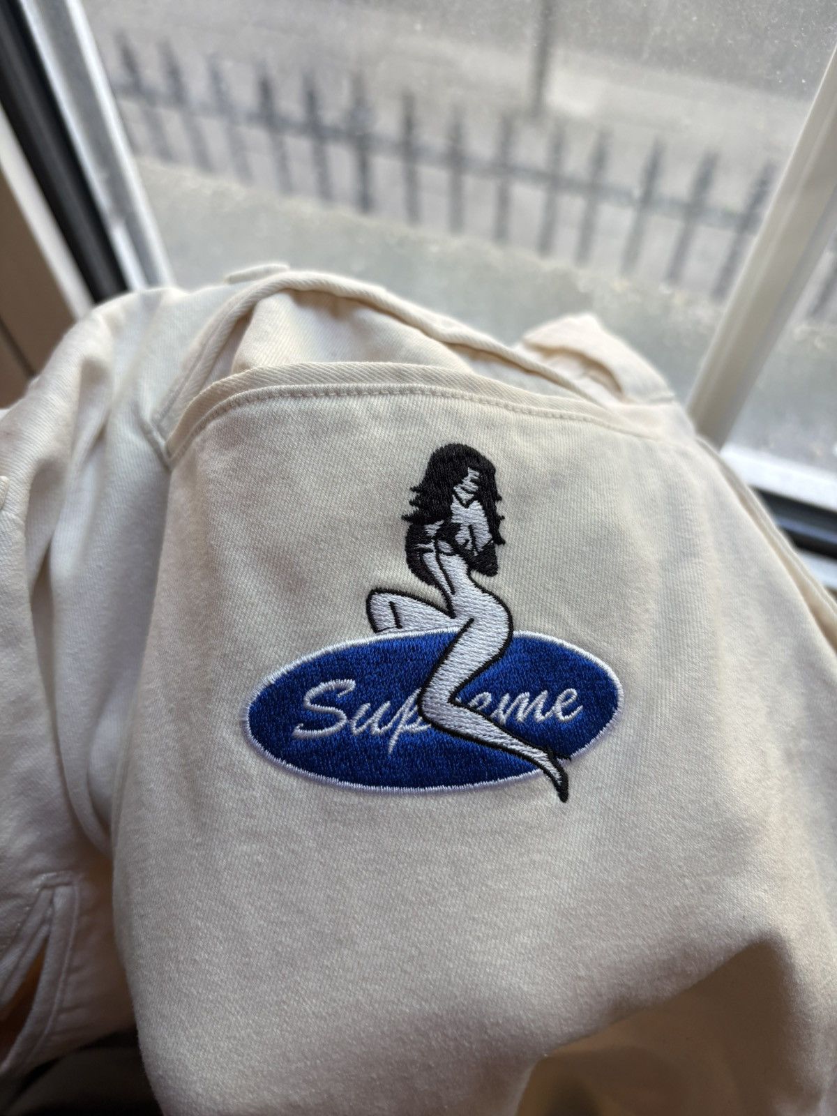 Supreme Rare Supreme Cream Sexy Woman Riding Supreme Logo - W32 Size US 32 / EU 48 - 2 Thumbnail