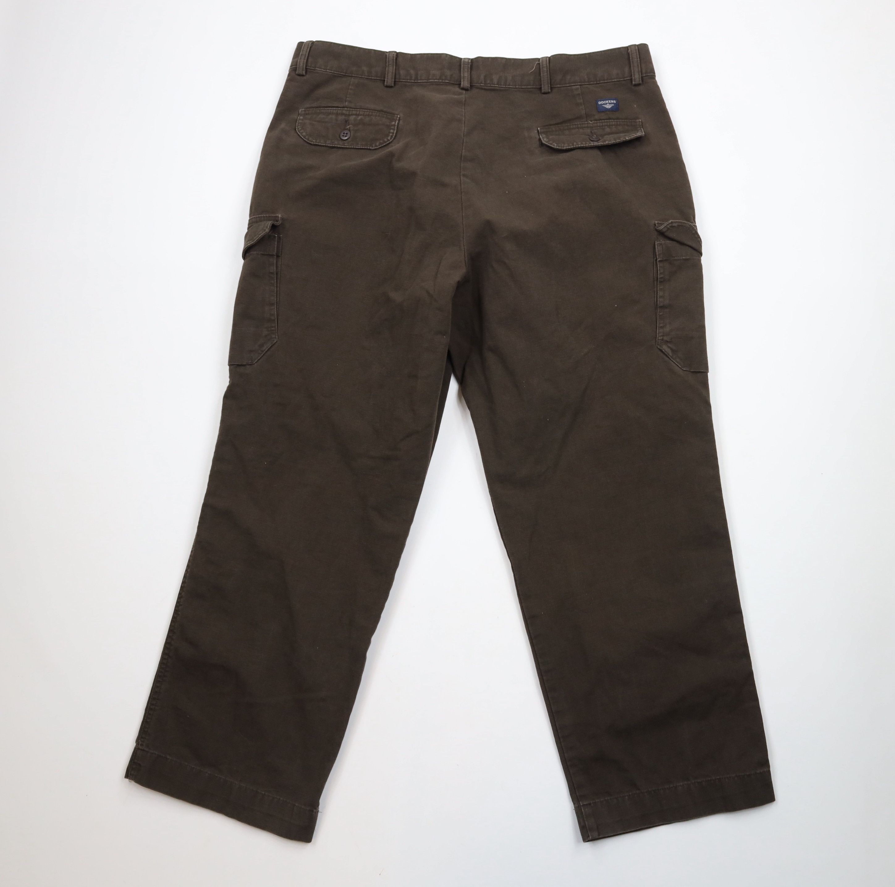 Dockers × Vintage Vintage Y2K Dockers Streetwear Wide Leg Canvas Cargo Pants Size US 40 / EU 56 - 10 Thumbnail
