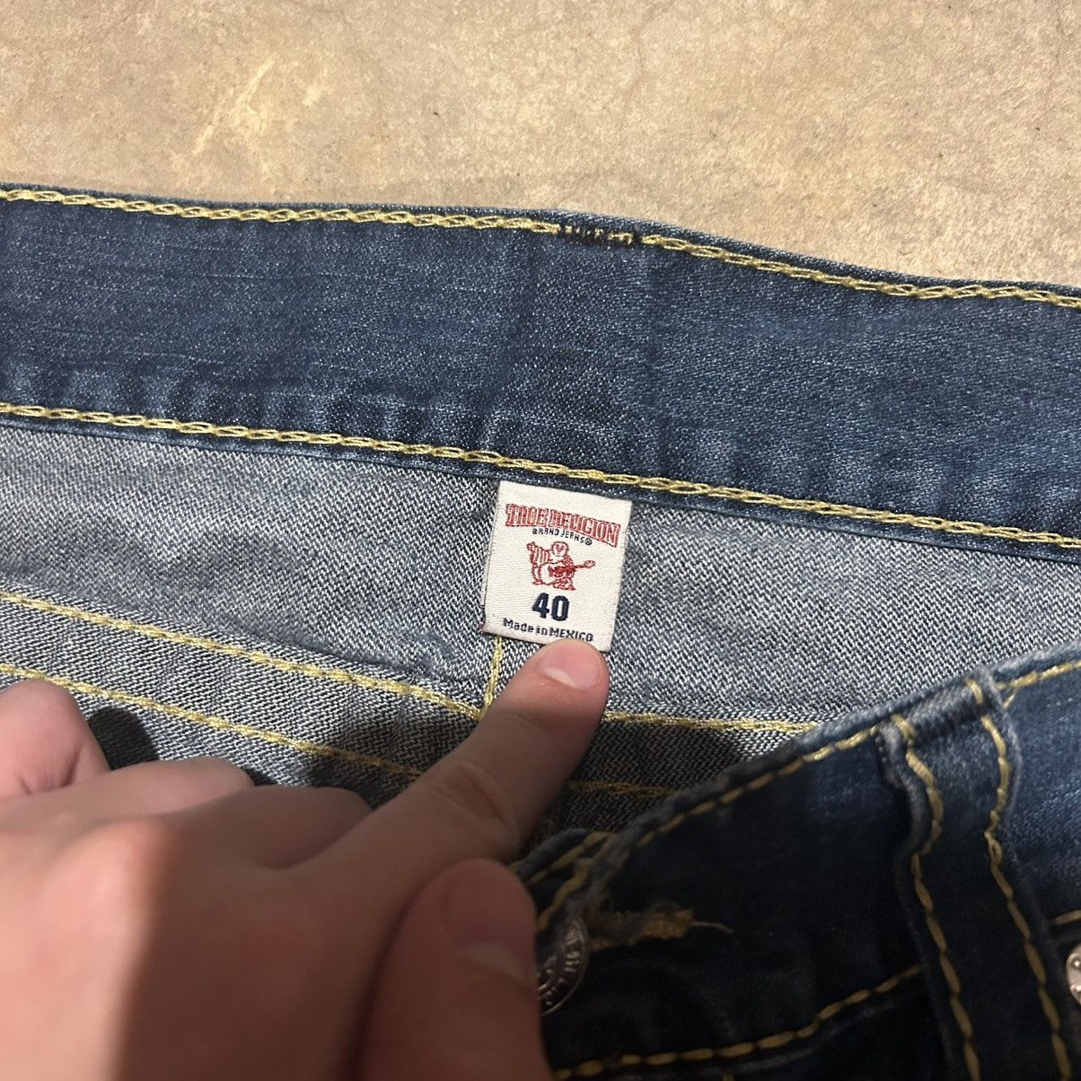 True Religion Vintage Y2K True Religion Logo Flap Pocket Baggy Jeans Cyber Size US 40 / EU 56 - 9 Thumbnail