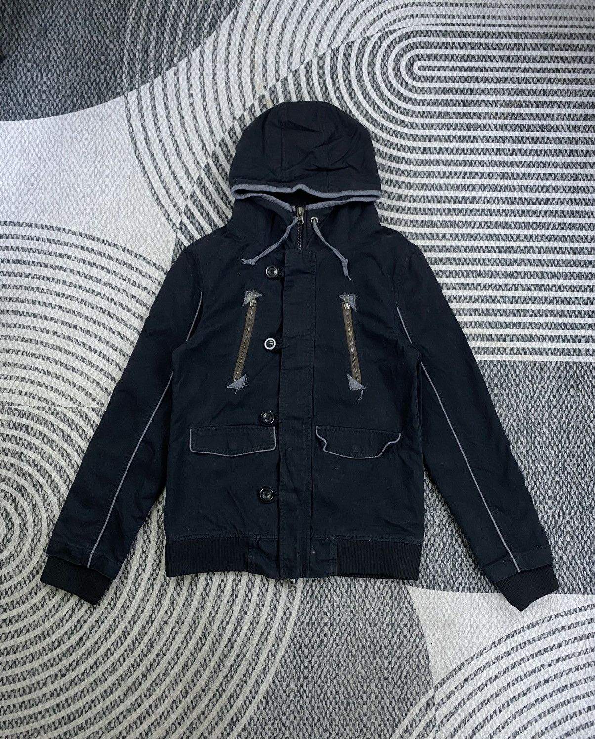Japanese Brand Vtg Clone Devgru Multipocket Hooded Jacket Size US S / EU 44-46 / 1 - 1 Thumbnail