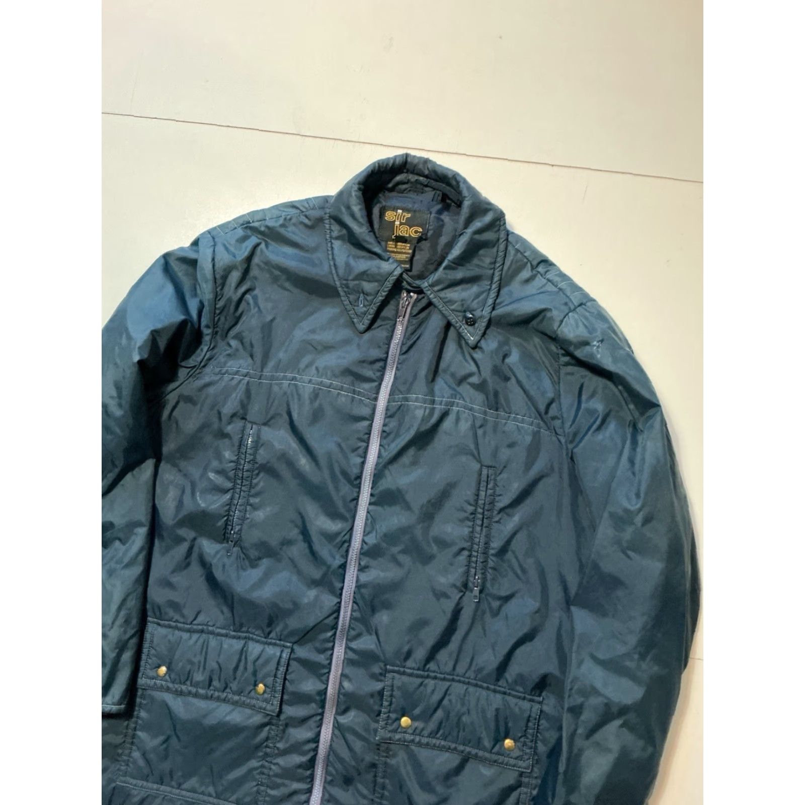 Vintage VINTAGE Sir Jac Polyester Navy Blue Puffer Parka Full Zip Work Long Jacket XL Adults Blue Parka 1980s Mens Size US XL / EU 56 / 4 - 5 Thumbnail