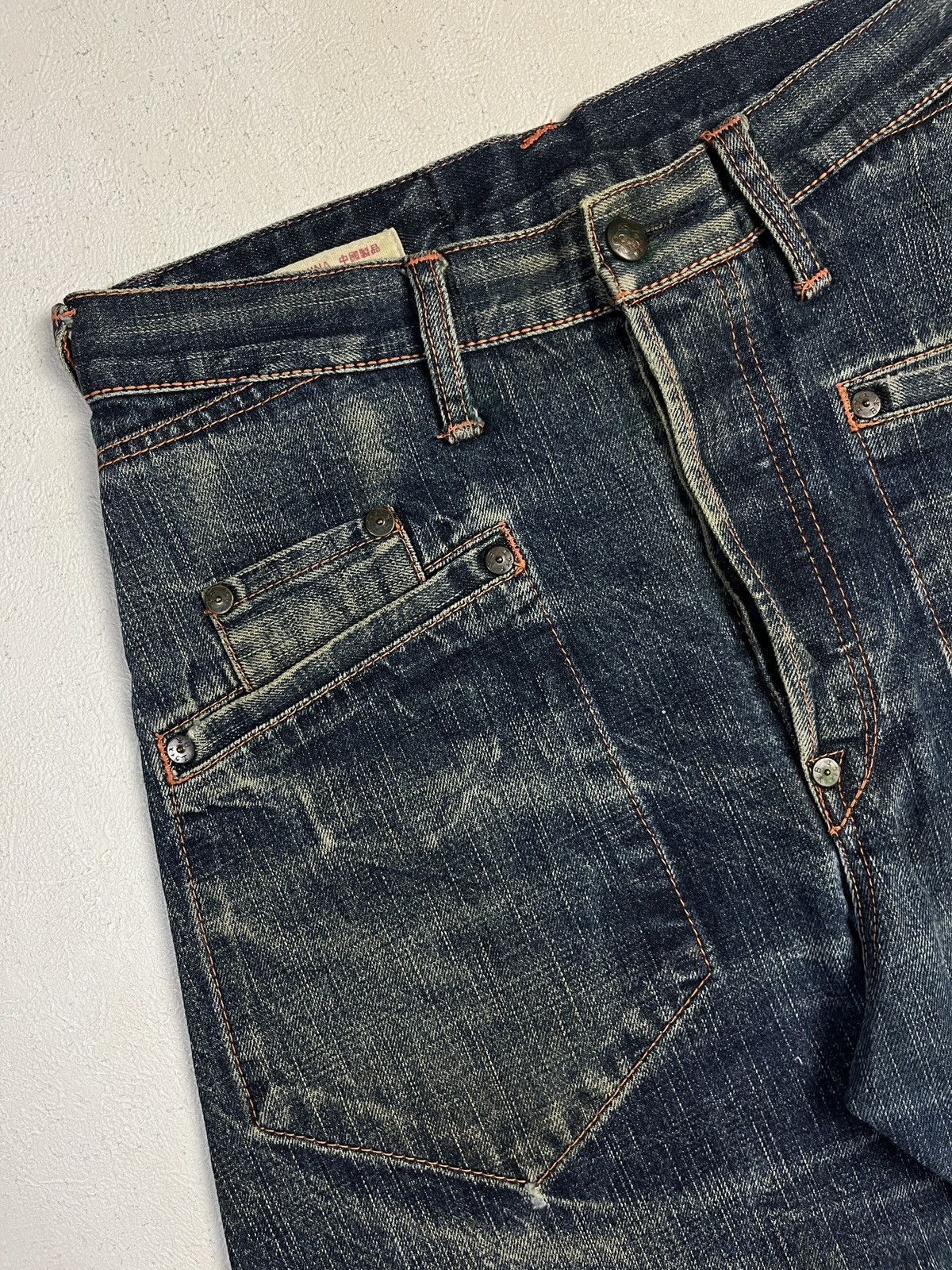 Evisu Evisu Genes Osaka Distressed Wash Jeans Size US 30 / EU 46 - 14 Thumbnail