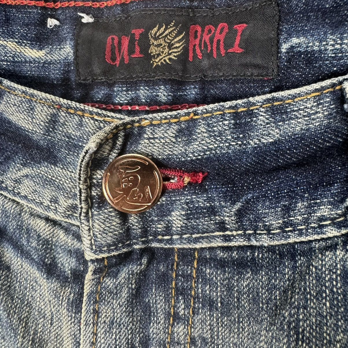 Japanese Brand ❄️ONIARAI JAPAN BOMB PATCHWORK DENIM JEANS FLARE PANTS Size US 34 / EU 50 - 11 Thumbnail