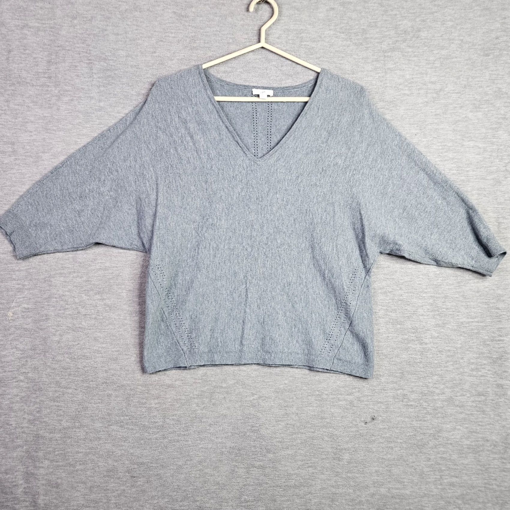 J. Jill J.Jill Women's Teal Blue V-Neck Dolman Sleeve Sweater Size M Size M / US 6-8 / IT 42-44 - 2 Thumbnail