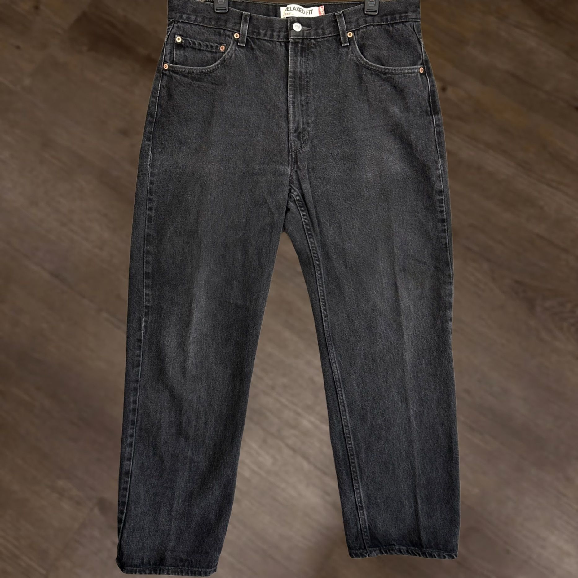 Levi's Levi's 550 Jeans Mens 38X30 Black Relaxed Fit Straight 5-Pocket Denim Cotton Zip Button N/A Size US 38 / EU 54 - 1 Thumbnail