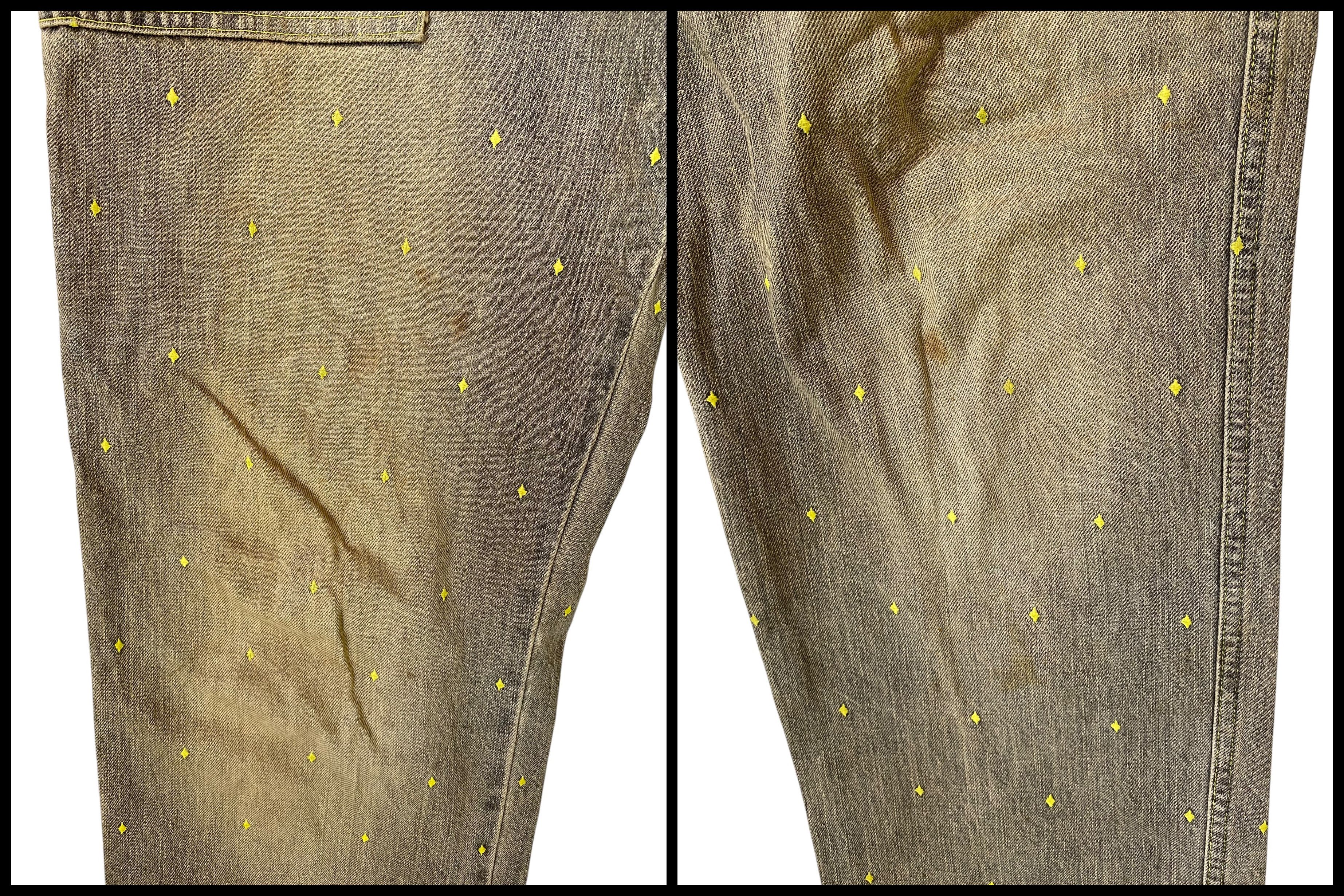 Designer × Jun Takahashi × Undercover SS02 Undercover Illusion of Haze embroidered denim pant Size US 31 - 6 Thumbnail