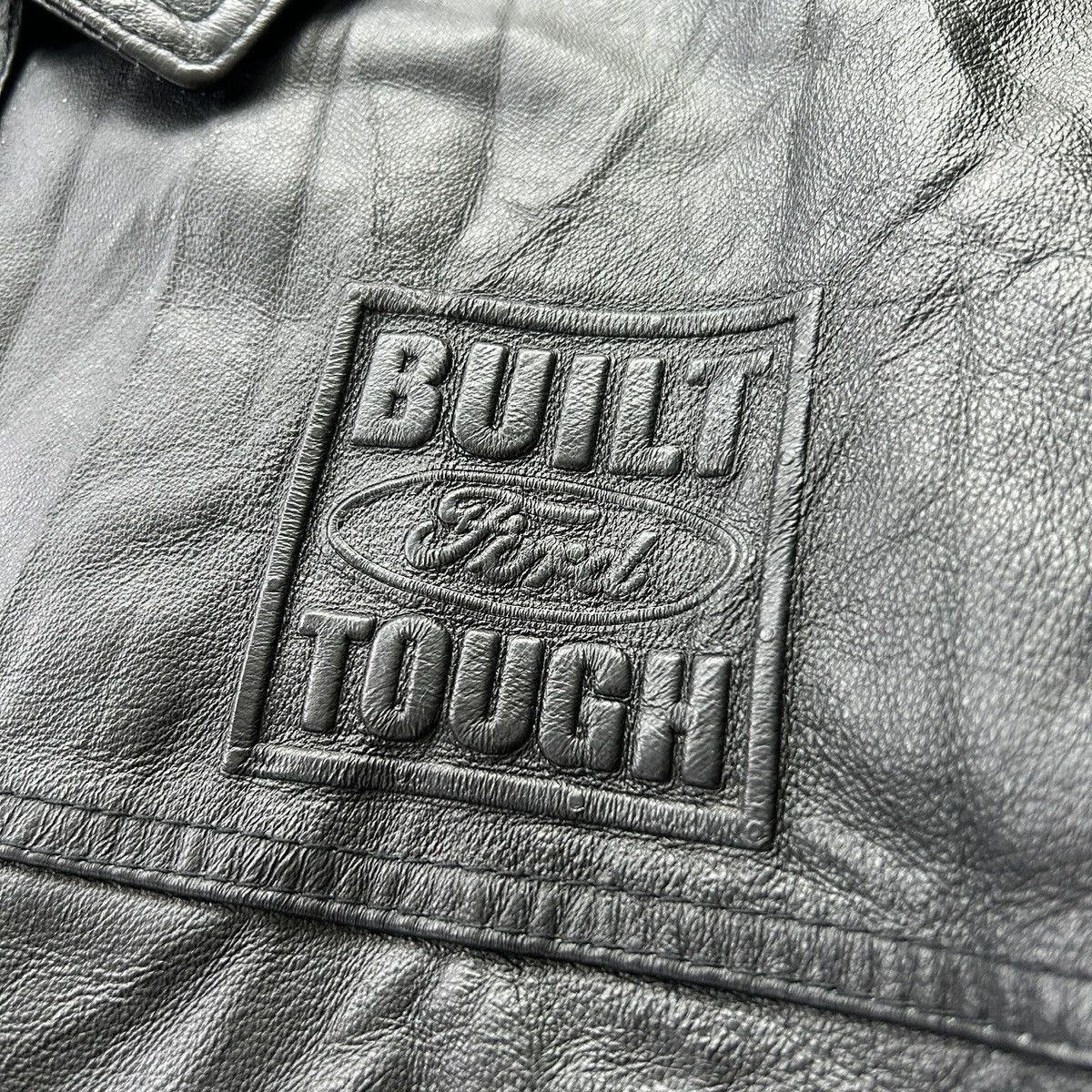 Vintage Ford Build Tough Leather Jacket Size US XXL / EU 58 / 5 - 3 Thumbnail