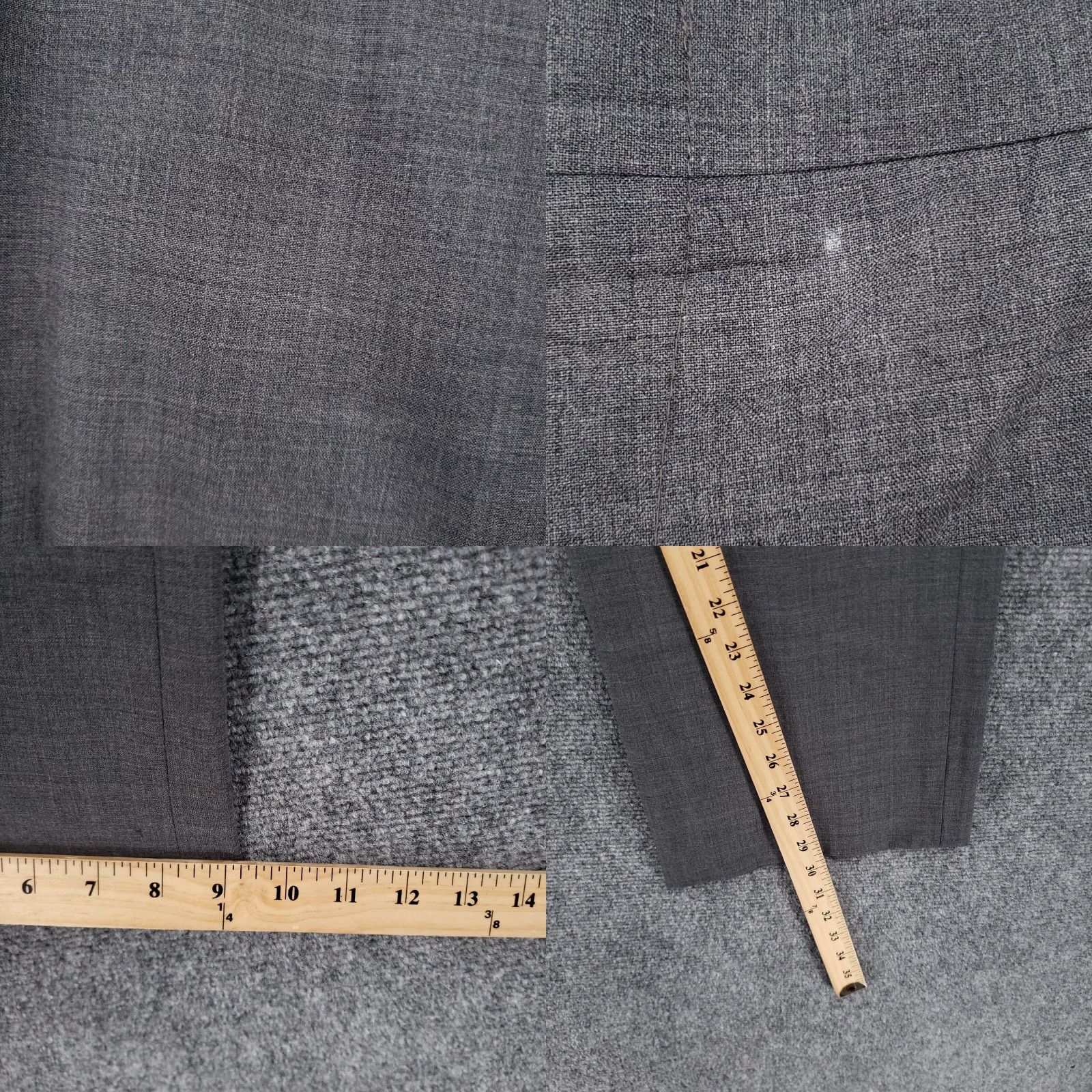 Theory Theory Mens Dress Pants 34 Gray Mid-Rise Straight Leg Flat Front Business Casual Pants Size US 34 / EU 50 - 8 Thumbnail