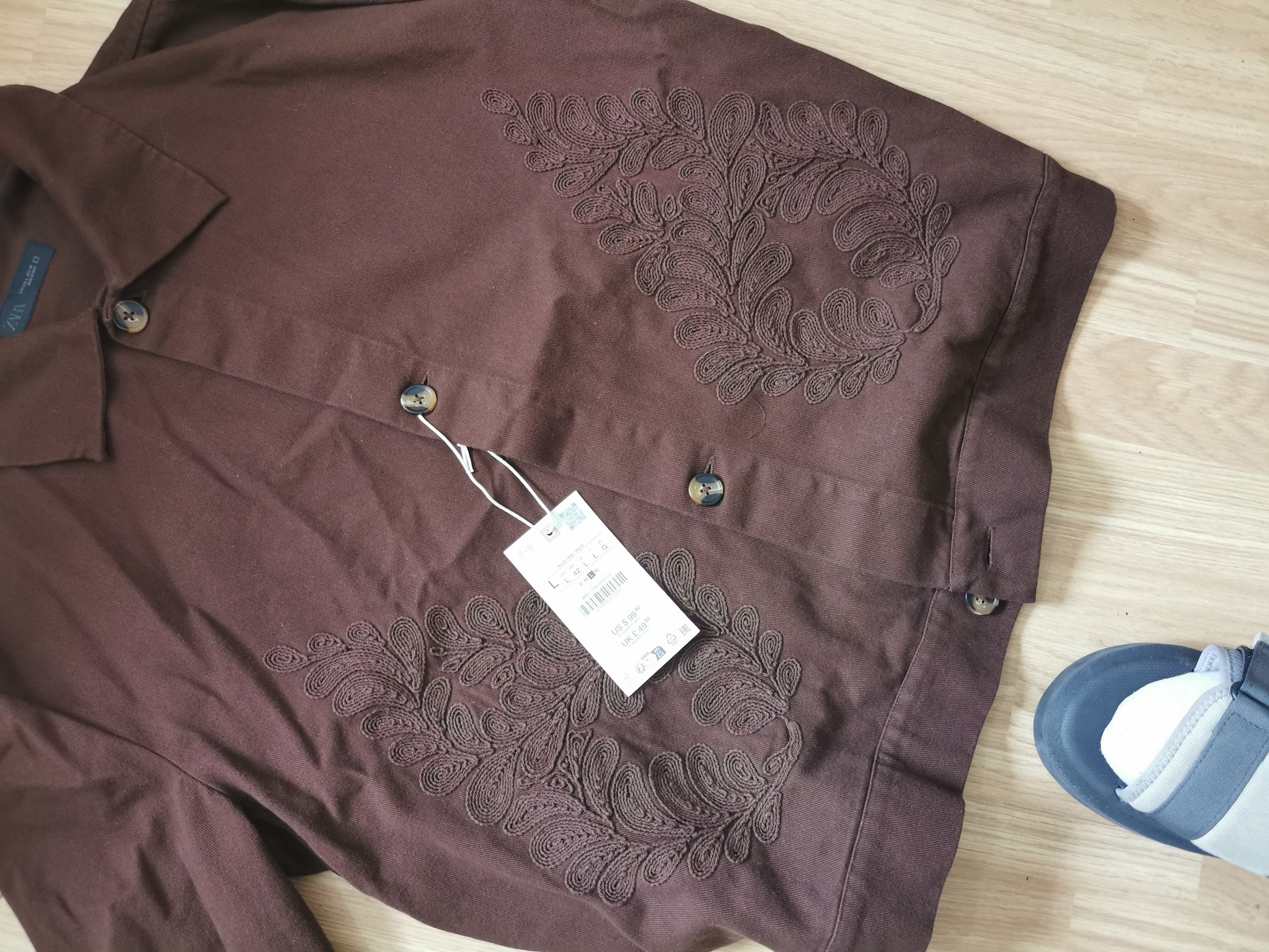 Zara Zara relaxed shirt size L, side hip pockets Size US L / EU 52-54 / 3 - 12 Thumbnail
