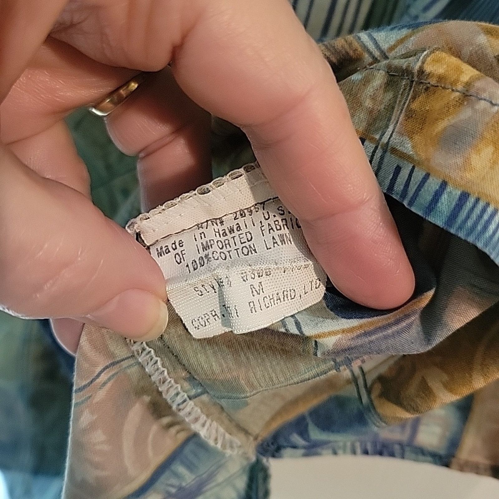 Tori Richard Tori Richard HAWAIIAN Medium Blue Green Scrapbook Button Up Size US M / EU 48-50 / 2 - 9 Thumbnail
