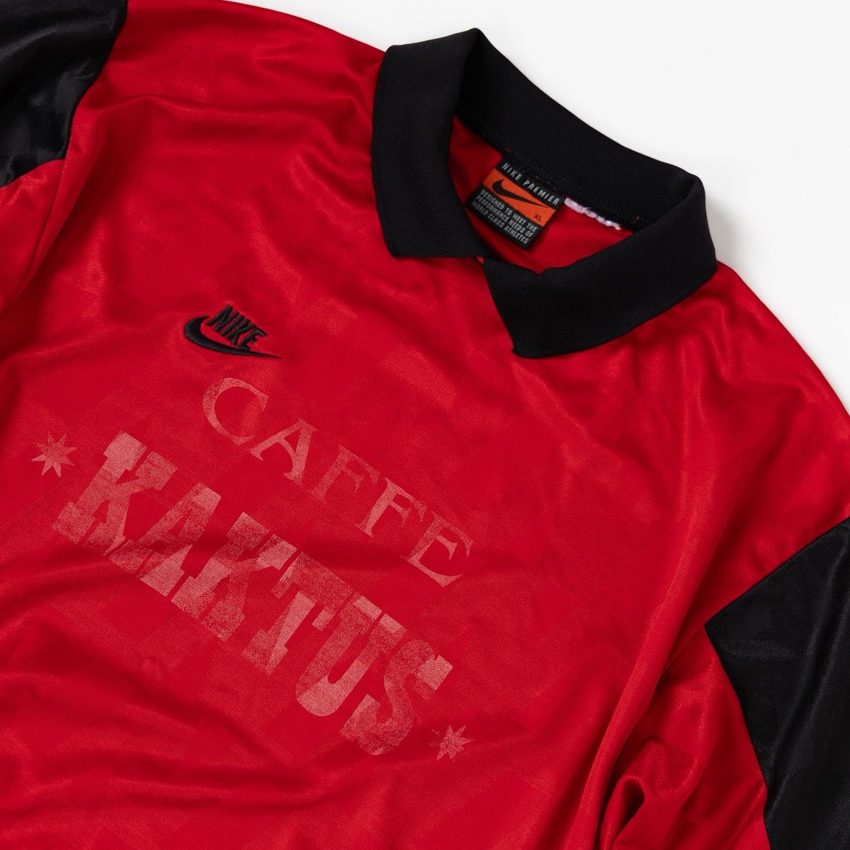 Nike Nike Premier Vintage Soccer Jersey Red Black Caffe Kaktus Size US XL / EU 56 / 4 - 3 Thumbnail