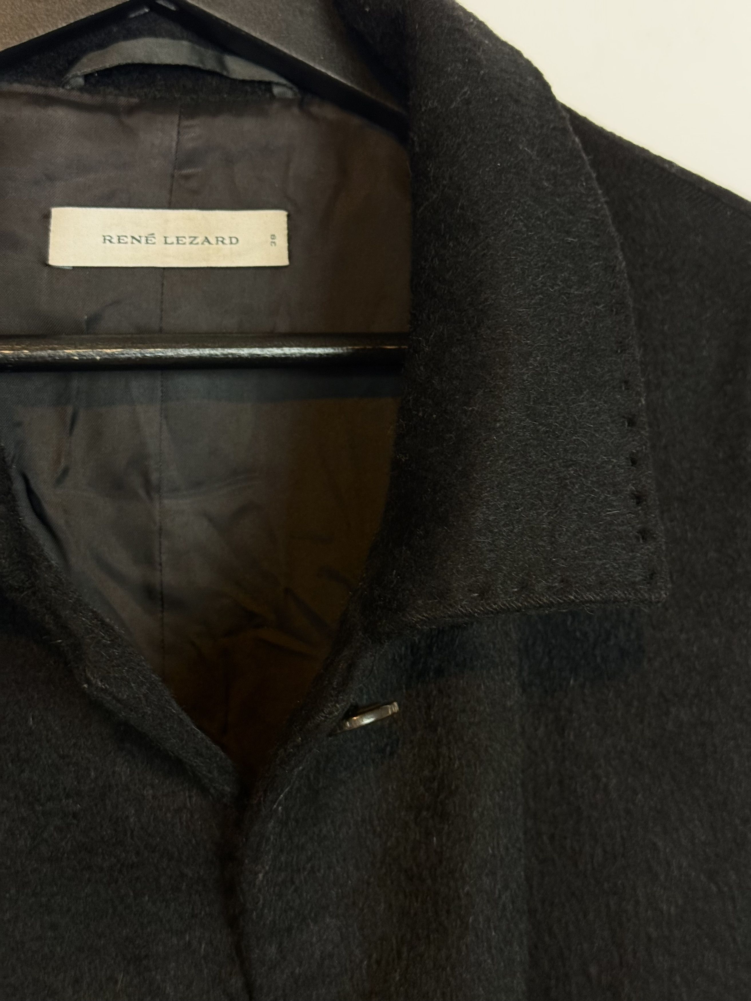 Vintage Rene Lezard Black Coat Mohair Cashmere Wool Blend Women's Size M / US 6-8 / IT 42-44 - 6 Thumbnail