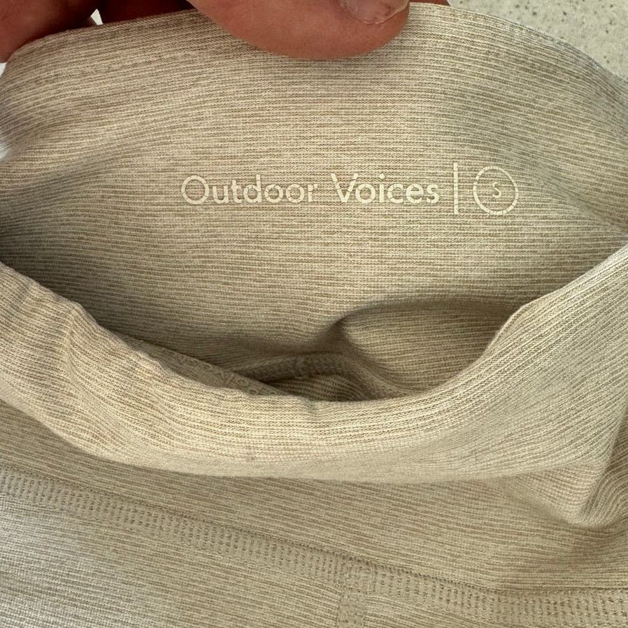 Outdoor Voices Outdoor Voices 3/4 Warm-Up Legging, Beige/White, Size SMALL Size 23" - 3 Thumbnail