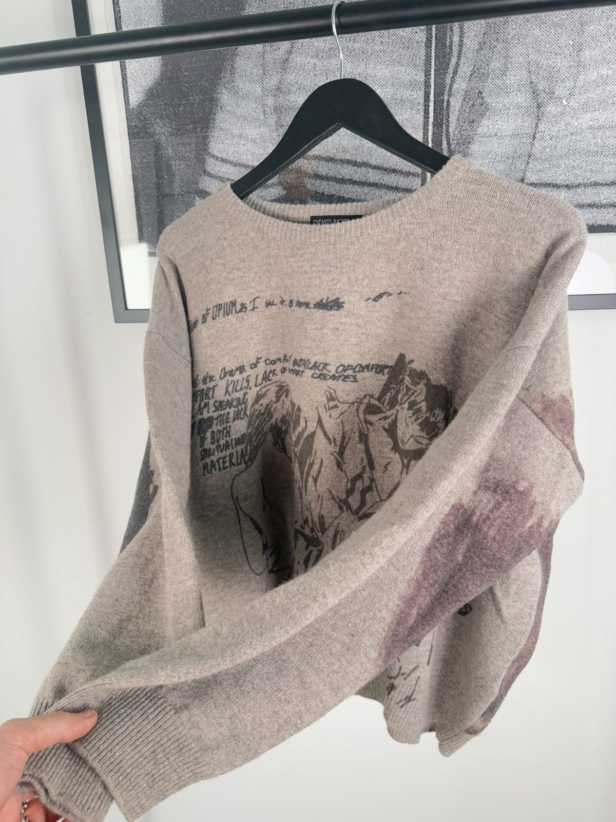 Enfants Riches Deprimes 🚭RARE🚭 FALL/WINTER 2021 “DRAMA OF OPIUM” MERINO WOOL SWEATER Size US L / EU 52-54 / 3 - 5 Thumbnail
