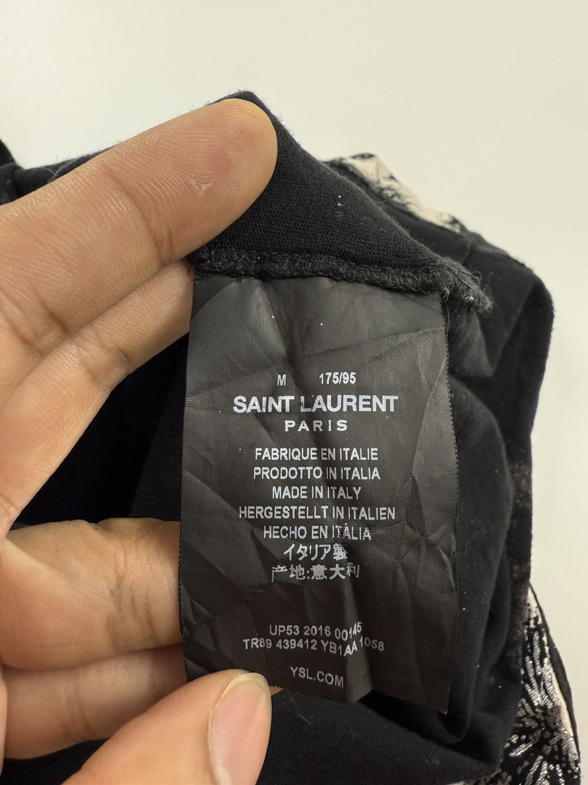 Saint Laurent Paris Saint Laurent Floral Tee Size US L / EU 52-54 / 3 - 9 Thumbnail