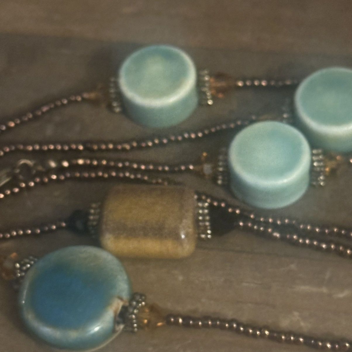 Other Long copper beaded stationed agate necklace Size ONE SIZE - 6 Thumbnail