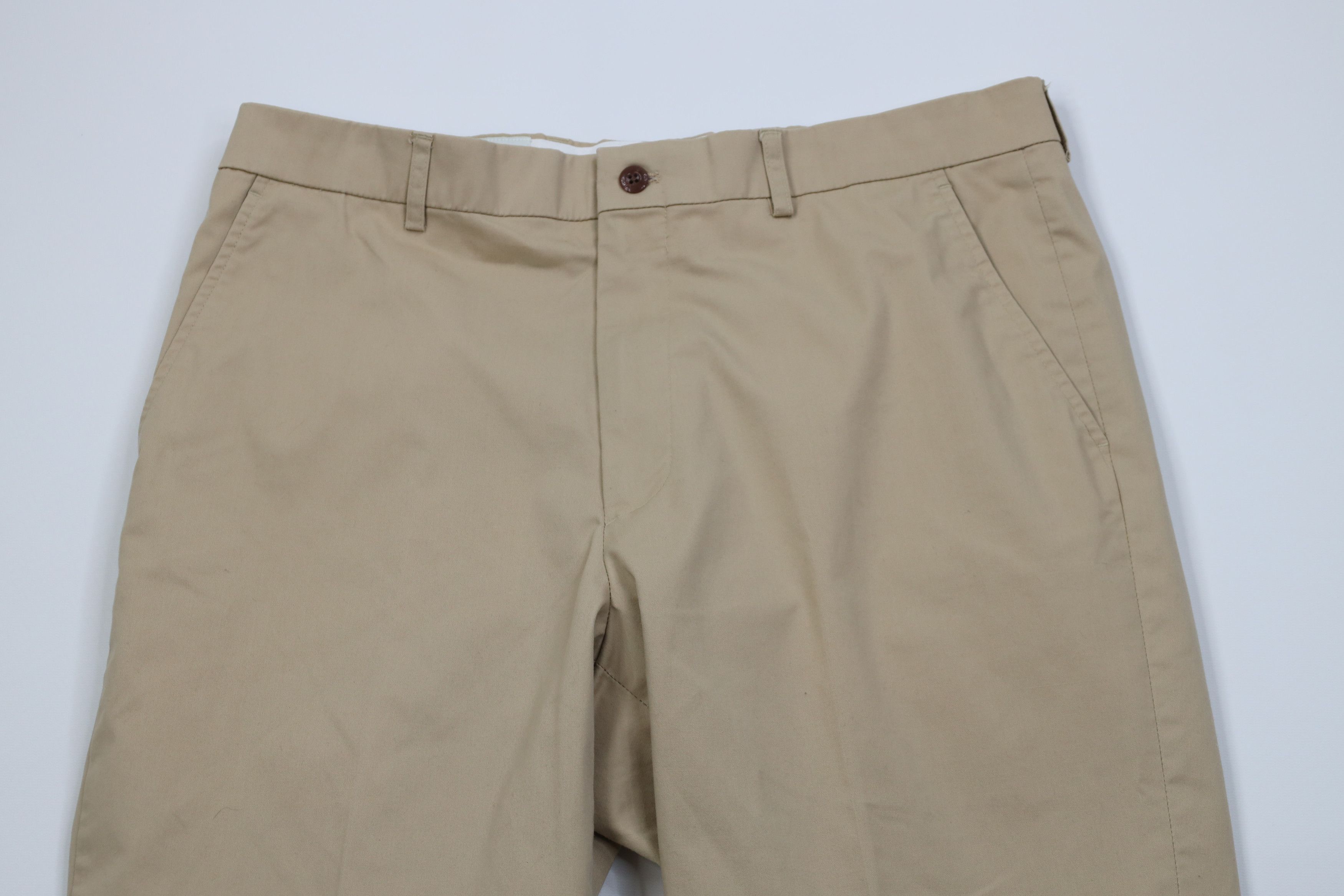 Orvis Vintage 90s Orvis Wide Leg Chino Pants Trousers Khaki Tan Size US 34 / EU 50 - 2 Thumbnail