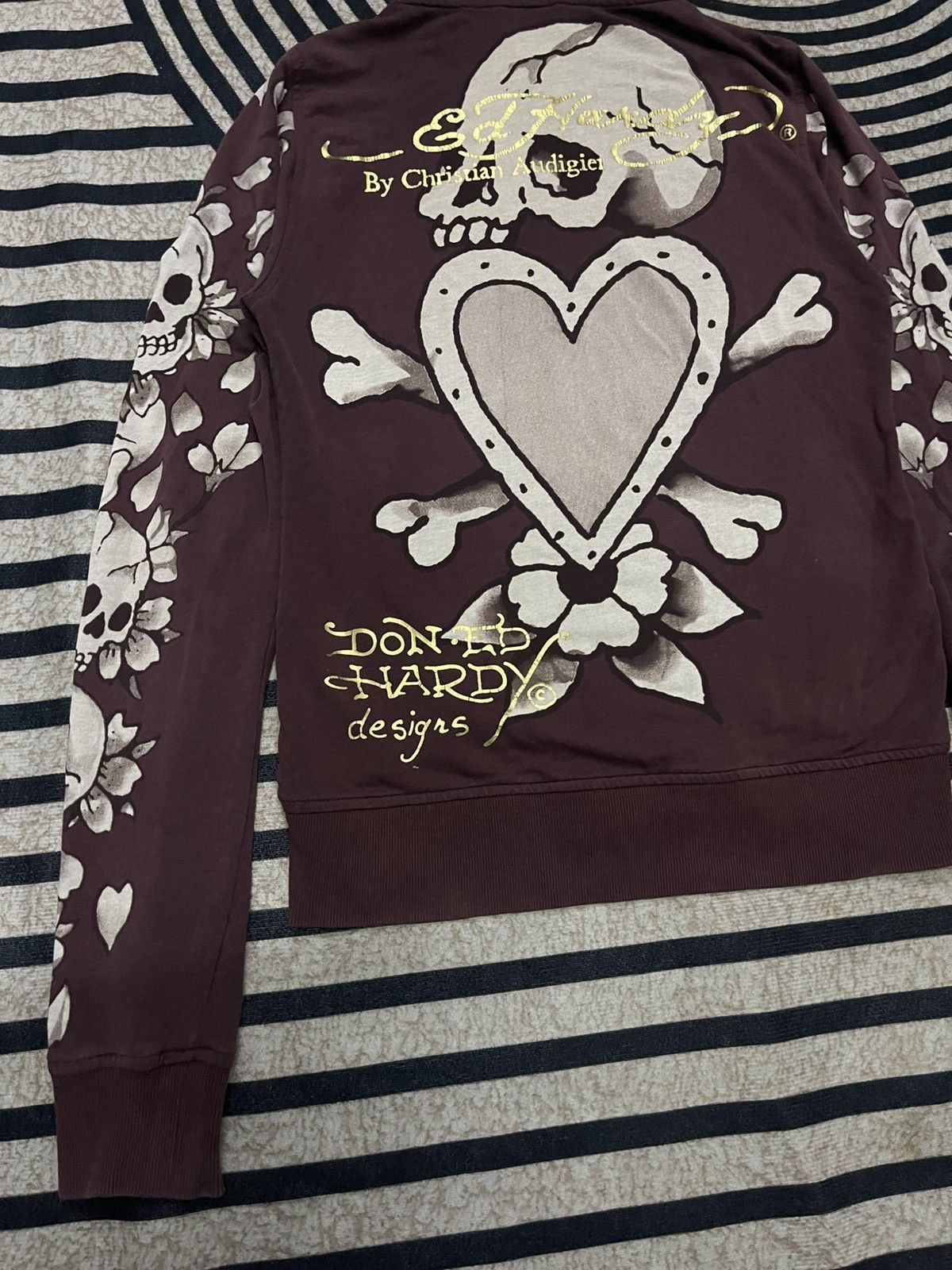 Ed Hardy 2000s ED HARDY SKULL TATTO DESIGN OVP FULL ZIPPER HOODIE Size US M / EU 48-50 / 2 - 12 Thumbnail