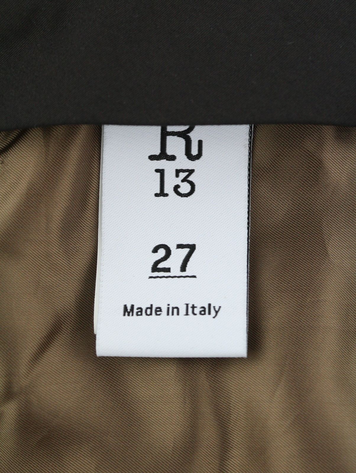 R13 EXPORED SEAM 27 Melange Beige Wool Flared Leg RRP799 86549 Size 27" / US 4 / IT 40 - 6 Thumbnail