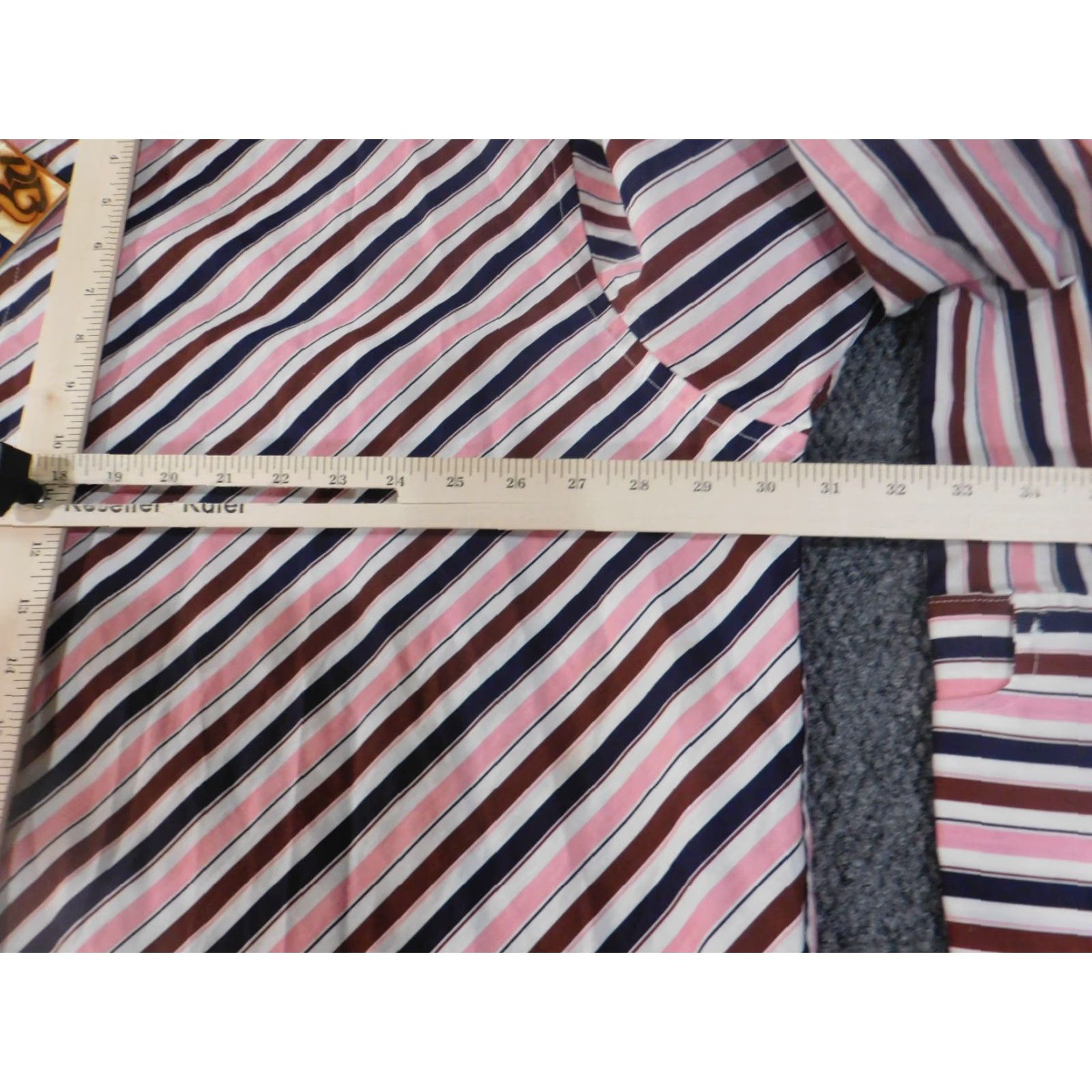 Vintage Raw Blue Shirt 4XL Mens pink striped Button-Up Retro Classic Long Sleeve Button-Down Collared Knit Cotton 4XL Vintage No N/A Size US XXL / EU 58 / 5 - 3 Thumbnail