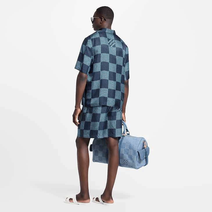 Louis Vuitton Damier Short-Sleeved Silk Shirt Size US L / EU 52-54 / 3 - 2 Thumbnail