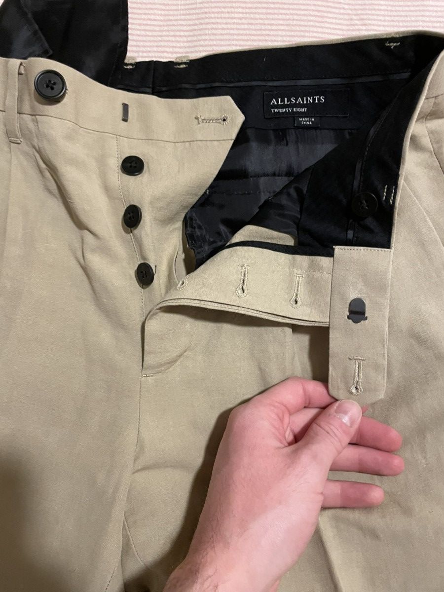 Allsaints AllSaints Tapered Linen Slacks Size US 28 / EU 44 - 5 Thumbnail